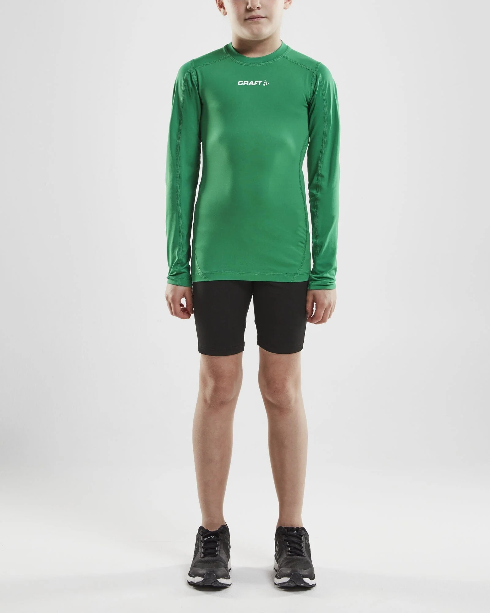 Junior Ability Compression Longsleeve - TEAM GREEN - Image 3
