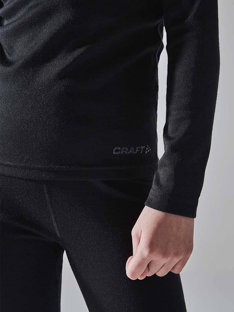 Kid's Core Warm Baselayer Set - Black - Image 4