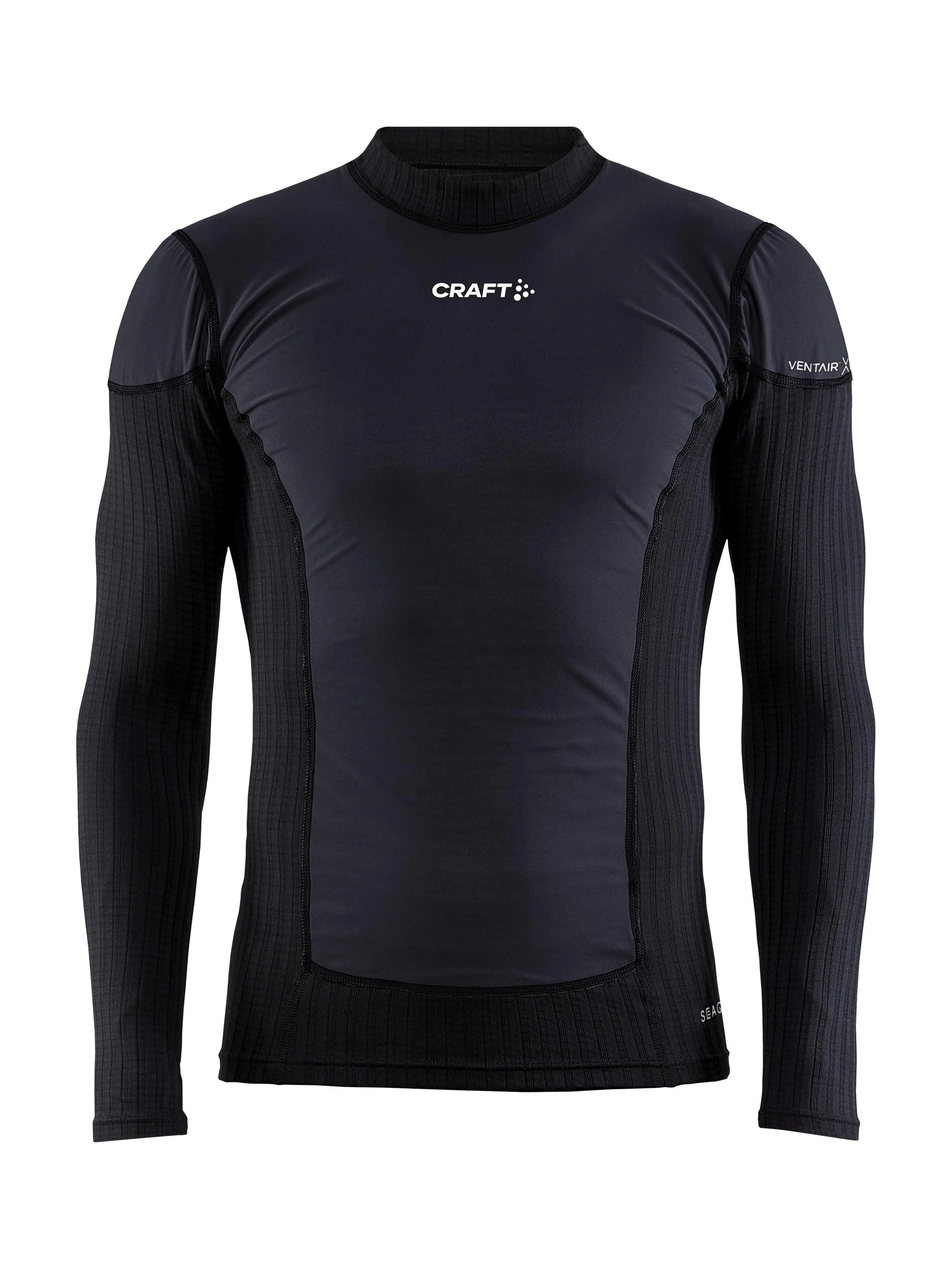 Men's Active Extreme X Wind Baselayer - Black/Granite - Image 6