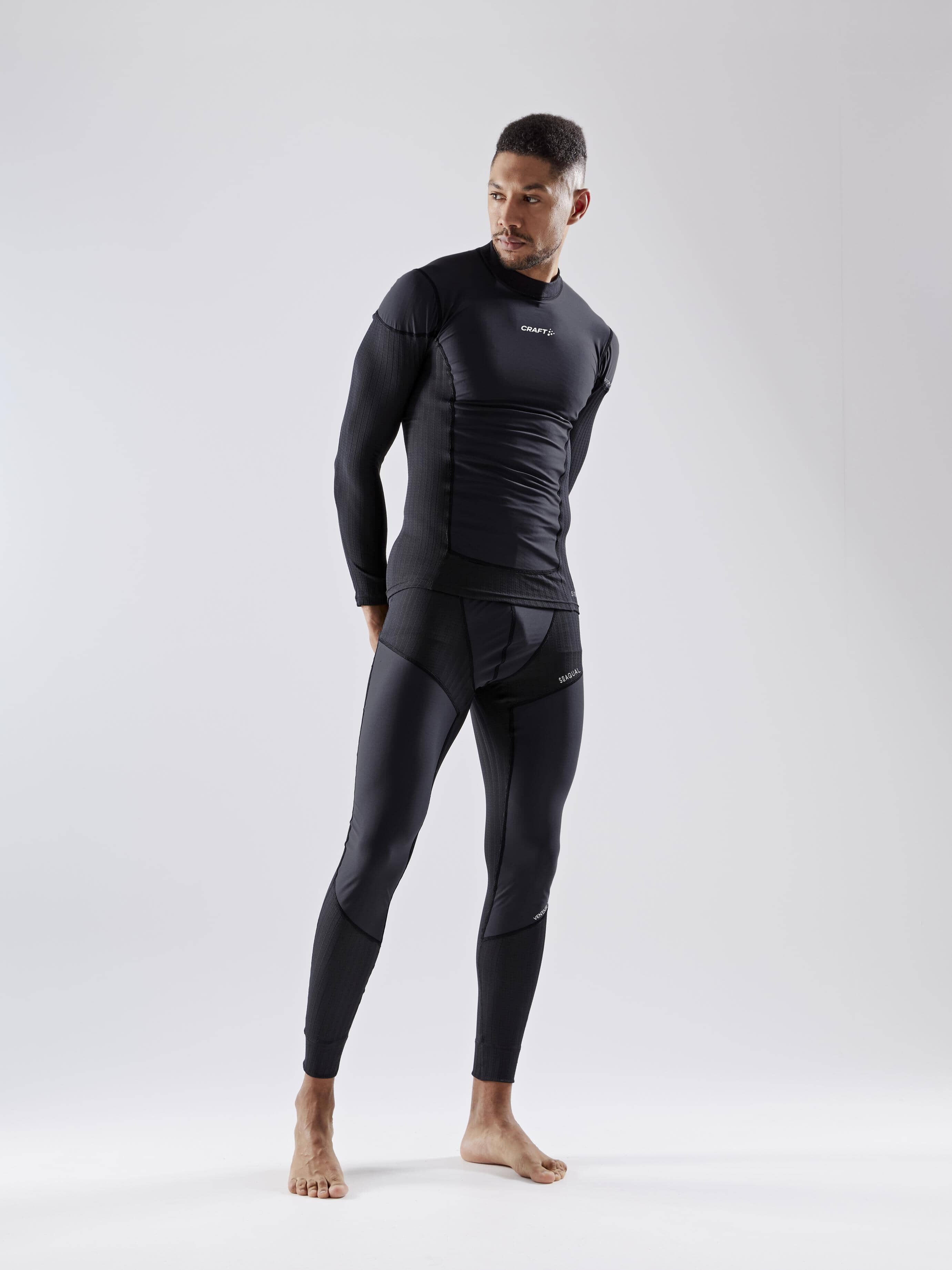 Men's Active Extreme X Wind Baselayer Pants - Black/Granite - Image 4