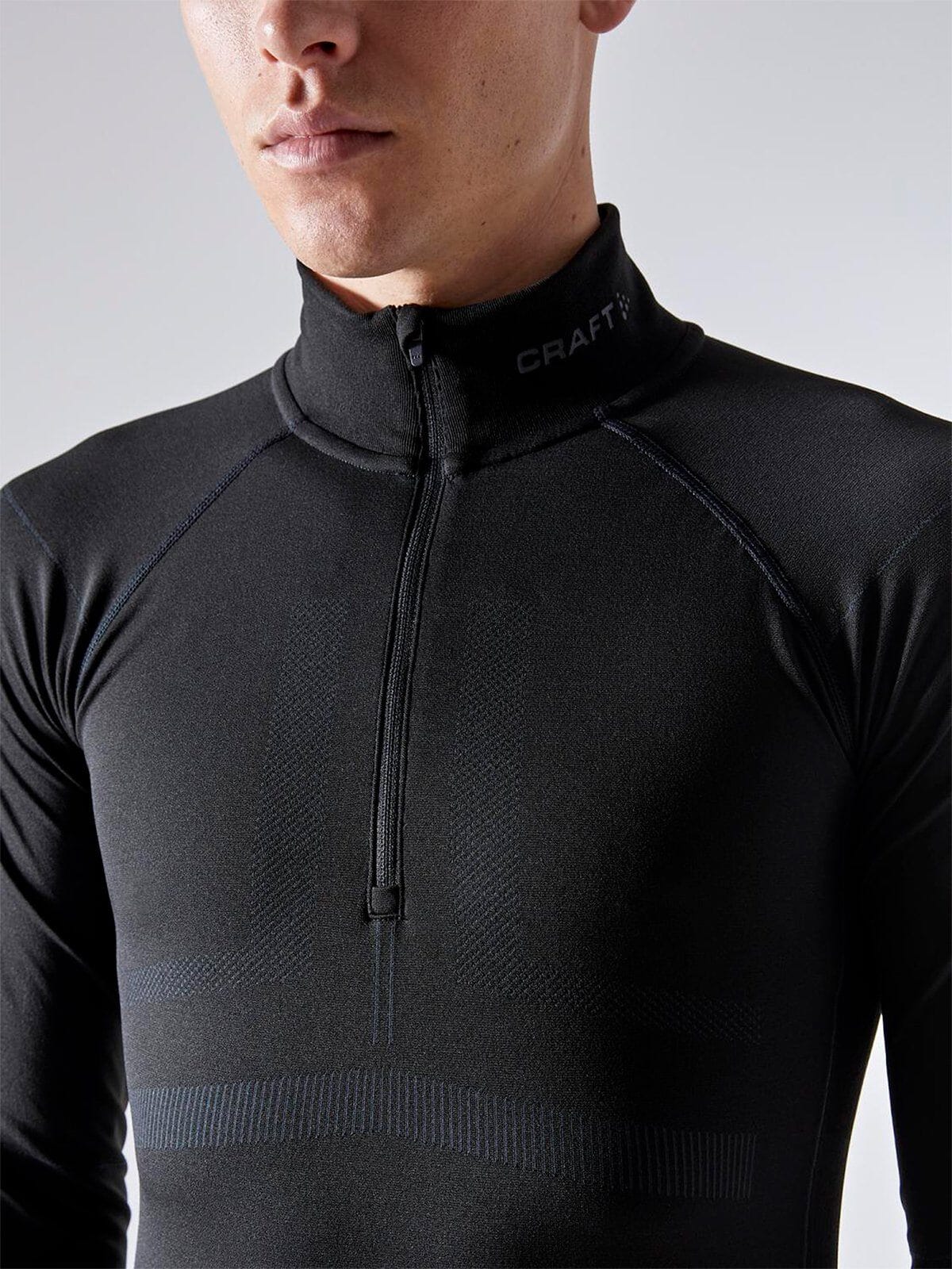 Men's Active Intensity 1/4 Zip Baselayer - BLACK/ASPHALT - Image 3