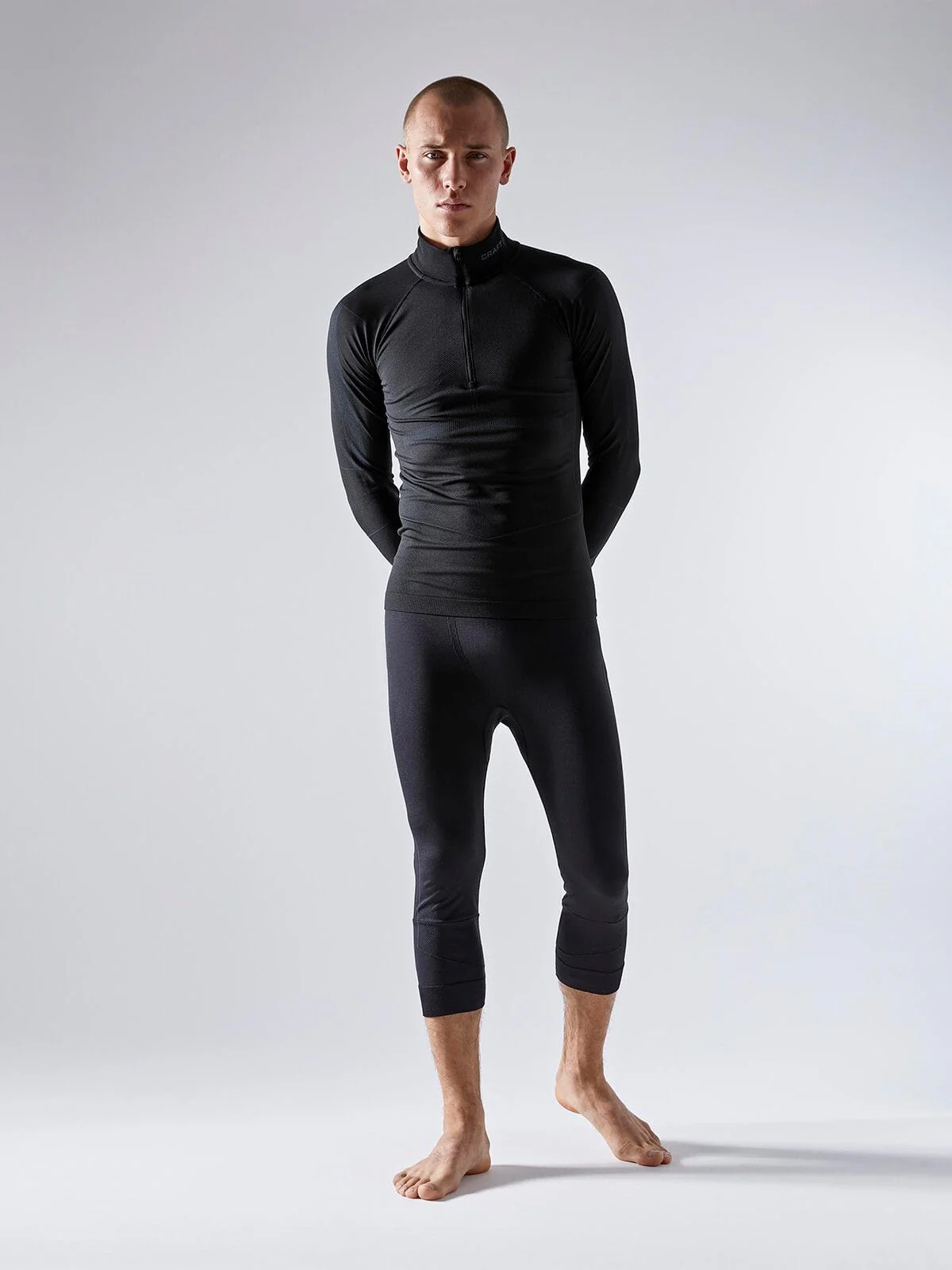 Men's Active Intensity 1/4 Zip Baselayer - BLACK/ASPHALT - Image 5