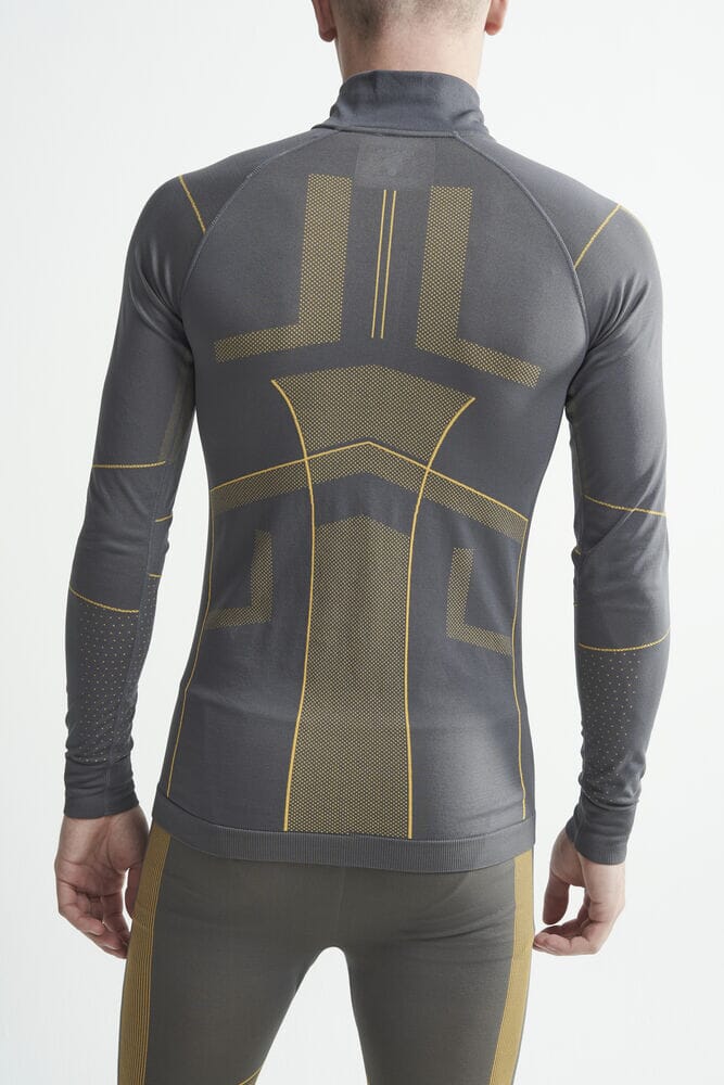 Men's Active Intensity 1/4 Zip Baselayer - GRANITE-AMBER - Image 3