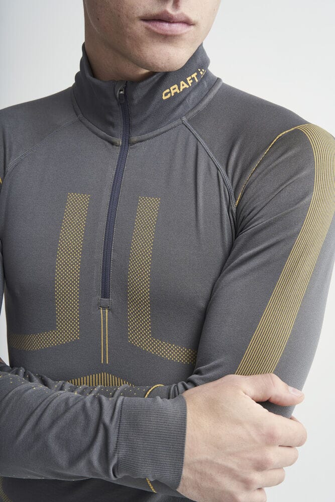 Men's Active Intensity 1/4 Zip Baselayer - GRANITE-AMBER - Image 4
