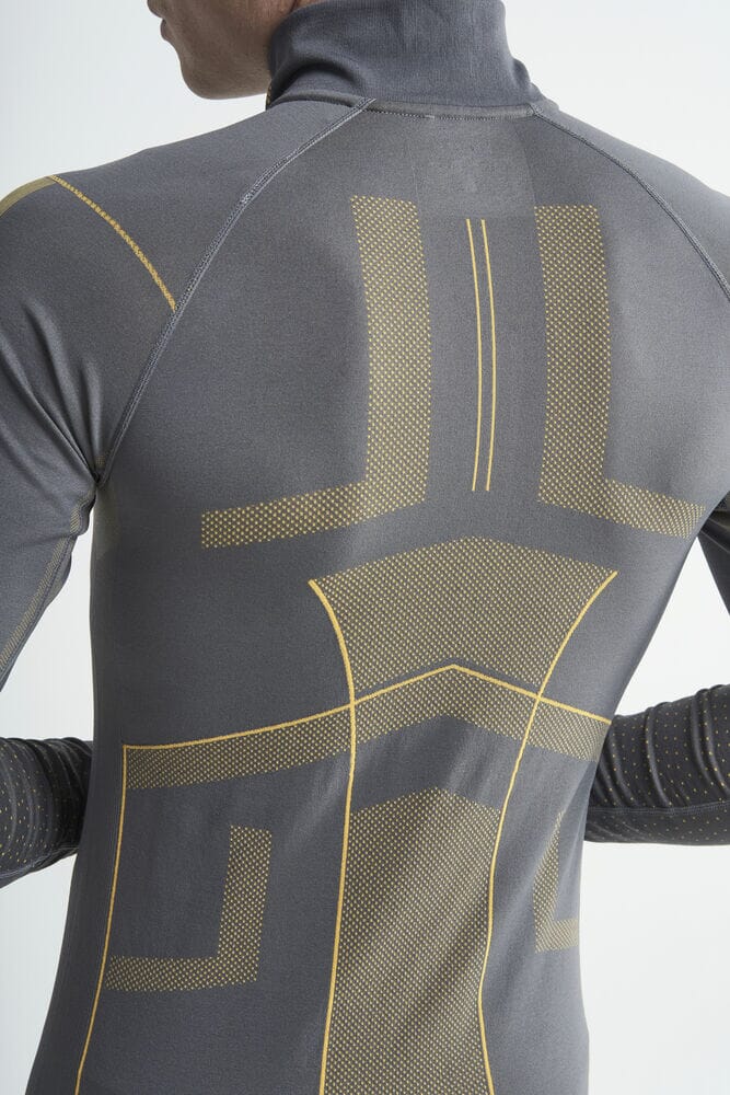 Men's Active Intensity 1/4 Zip Baselayer - GRANITE-AMBER - Image 5