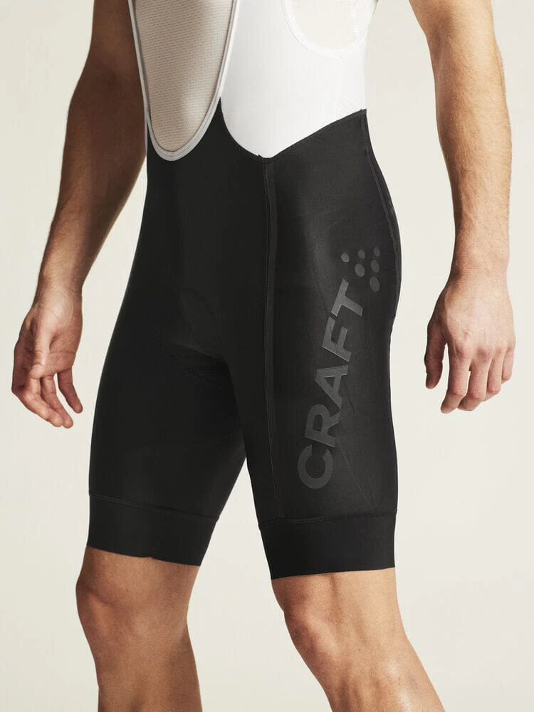 Men's ADV Endur Cycling Bib Shorts - Black/White - Image 3