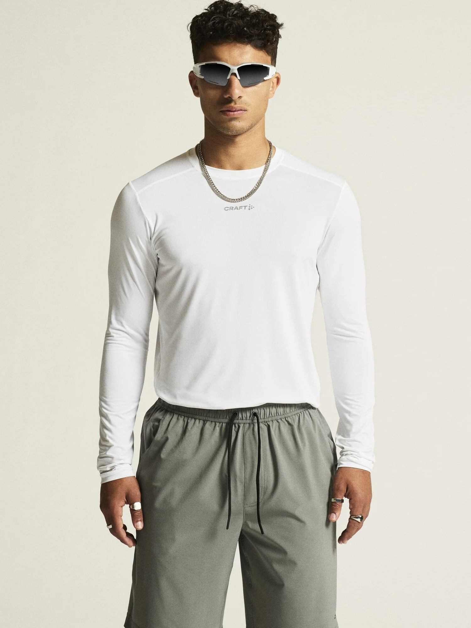 Men's Adv Essence LS Tee 2 - White - Image 2