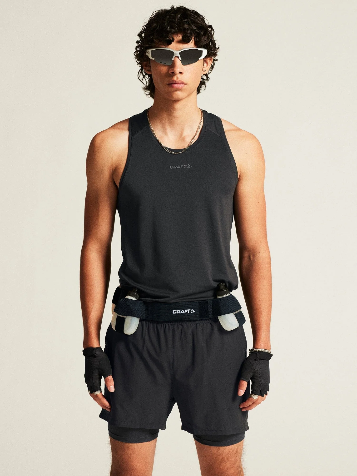 Men's Adv Essence Singlet 2 - Black - Image 2