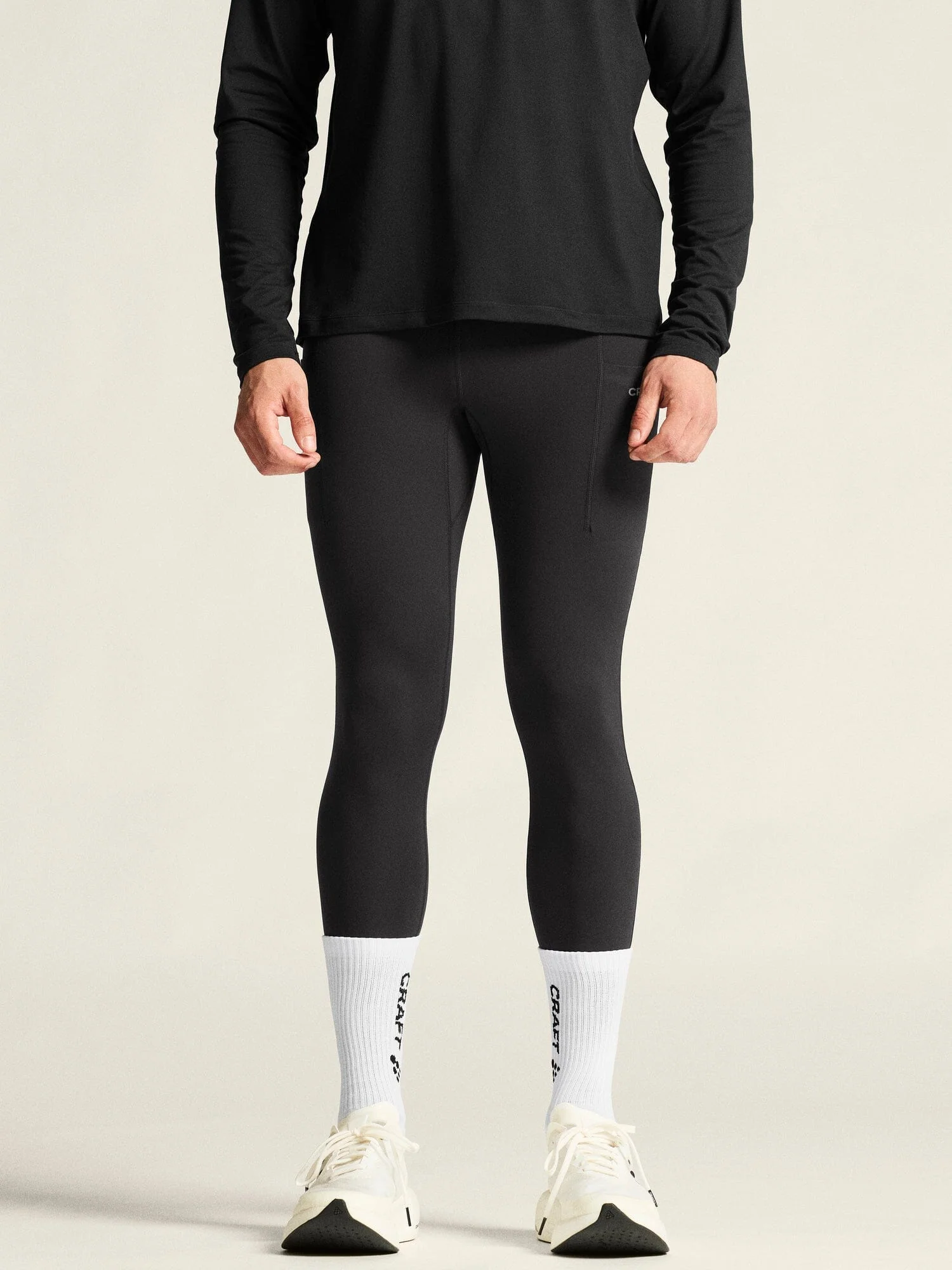 Men's ADV Essence Warm Running Tights 3 - Black - Image 2