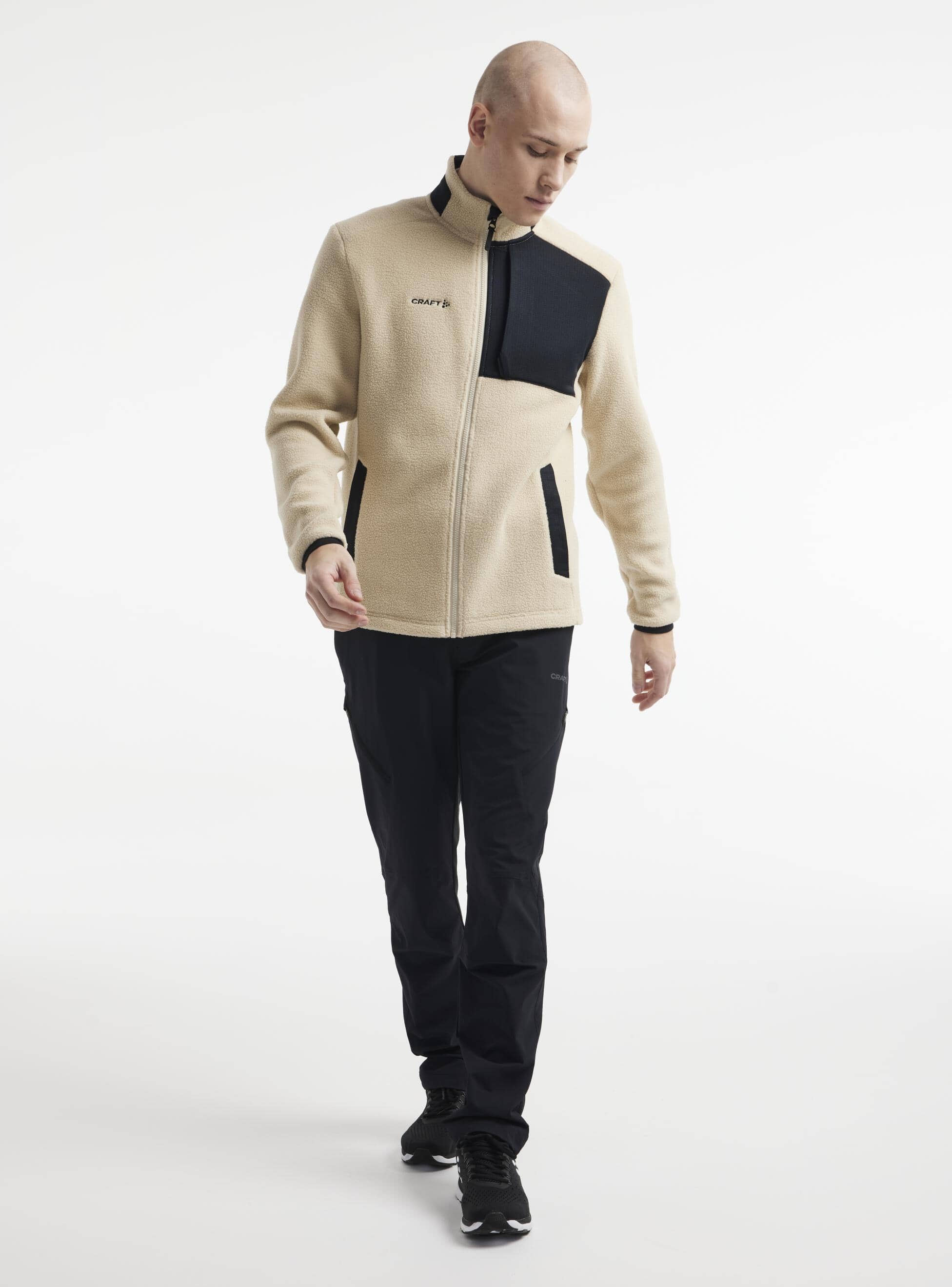 Men's ADV Explore Pile Fleece Jacket - Ecru/Black - Image 5