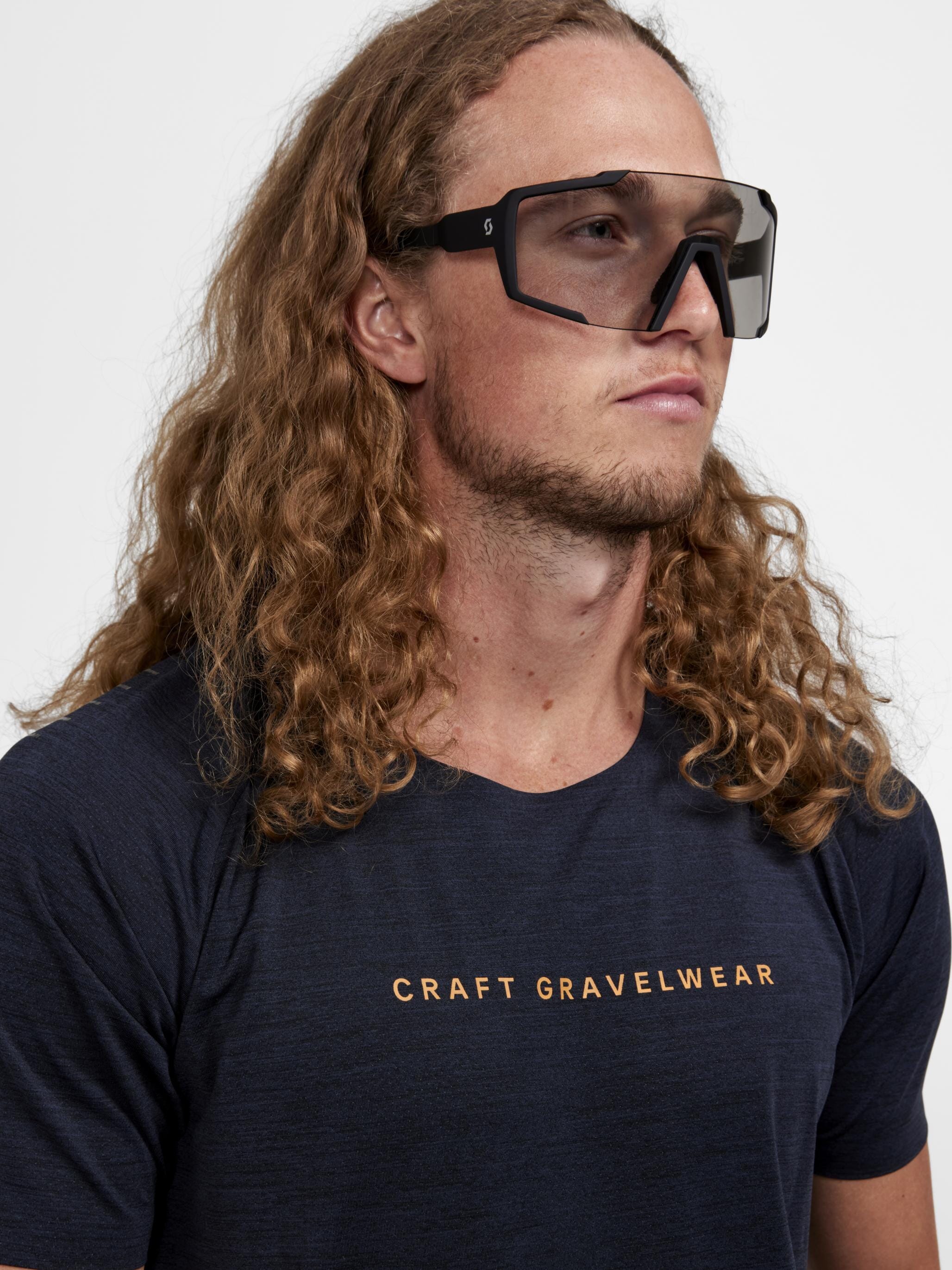 Men's ADV Gravel Bike Short Sleeve Tee - Black Melange - Image 3