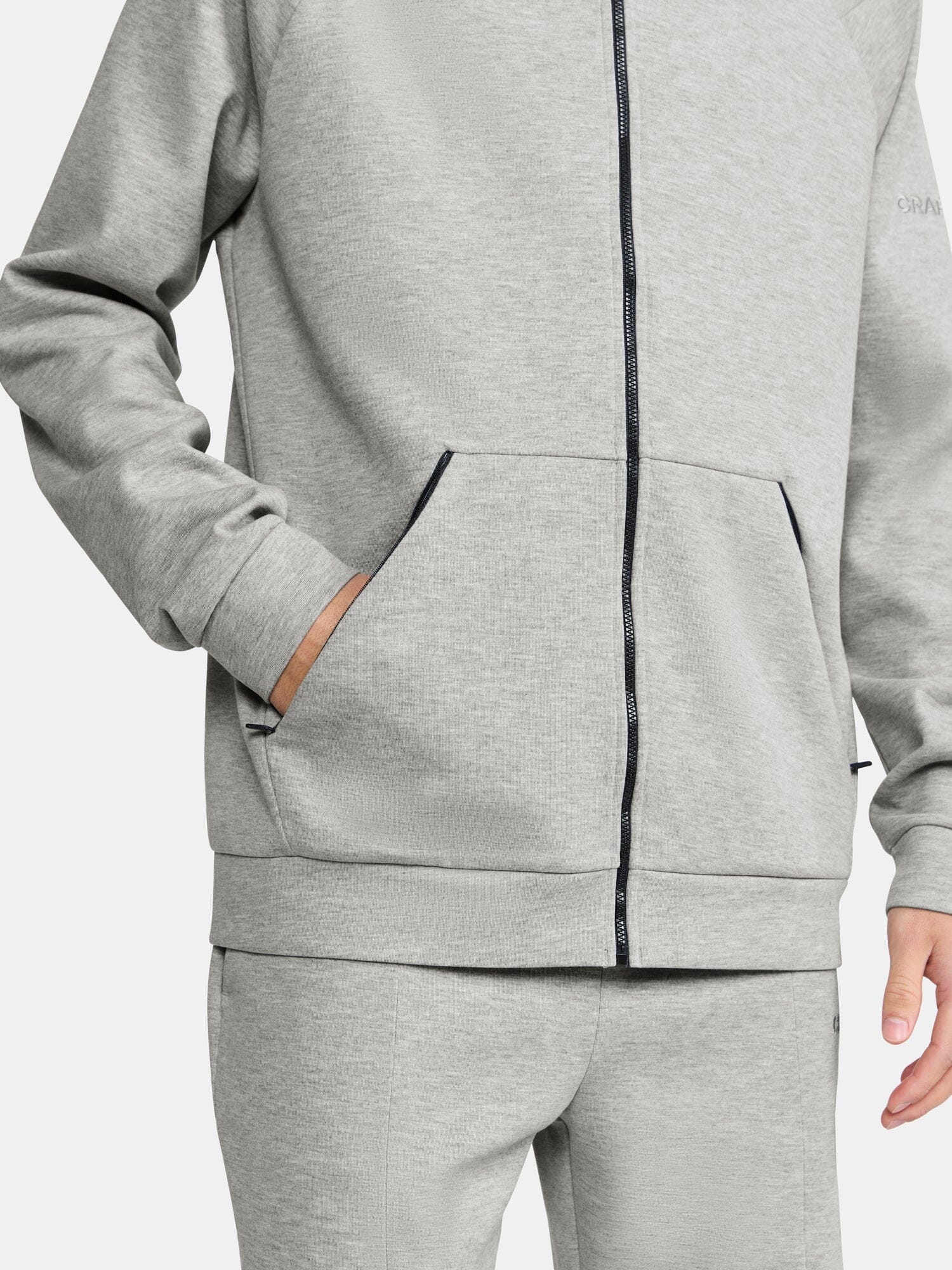 Men's ADV Join Full-Zip Hoodie - Grey Melange - Image 3