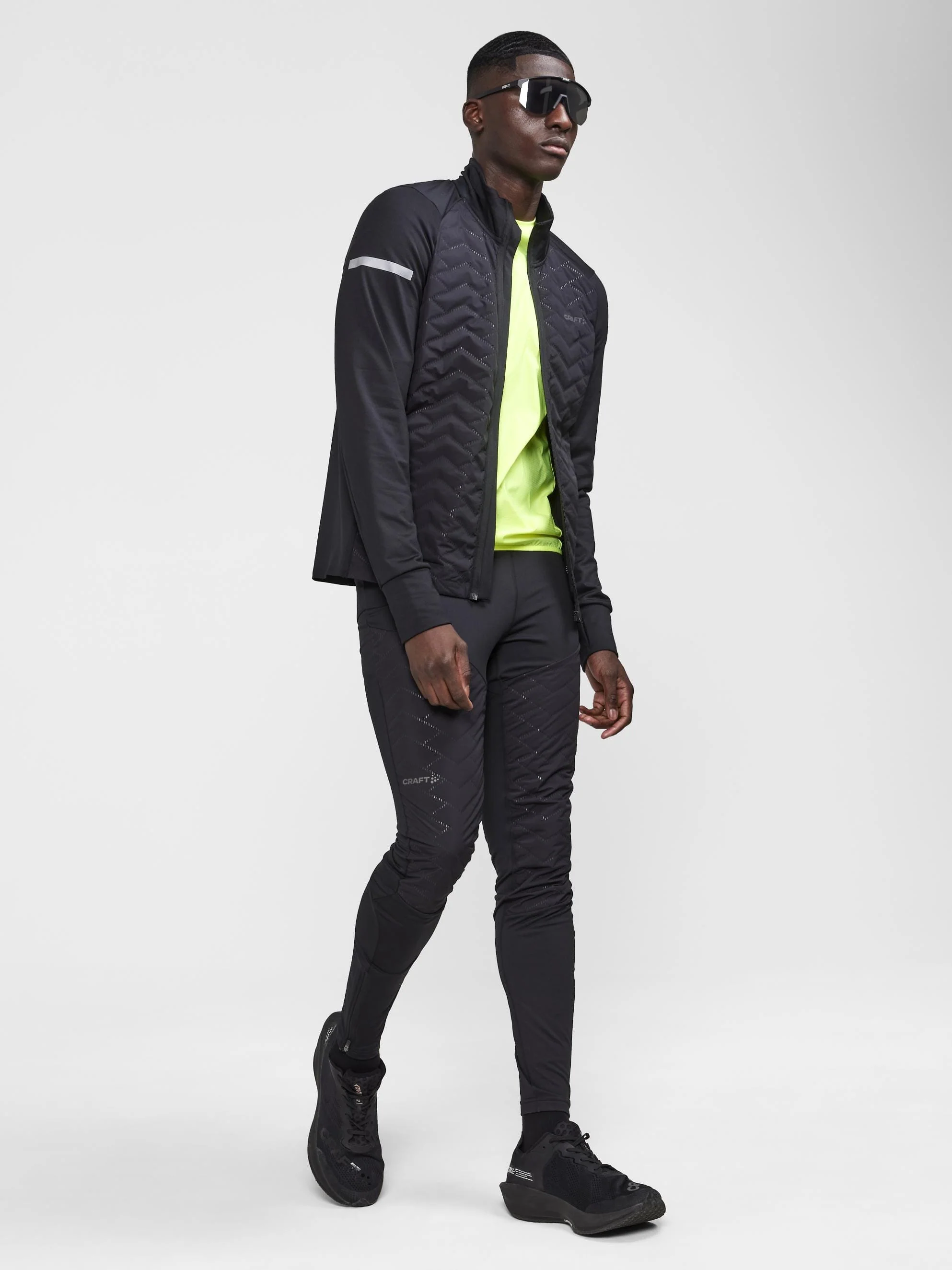 Men's ADV SubZ Warm Running Tights 3 - Black - Image 5