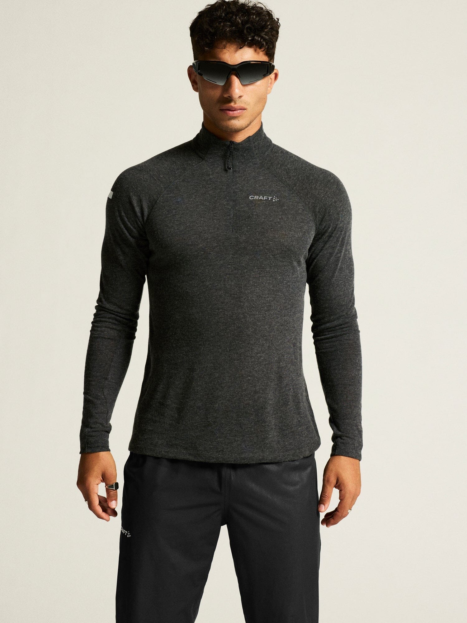 Men's ADV SubZ Wool Longsleeve Tee 3 - Black Melange - Image 6