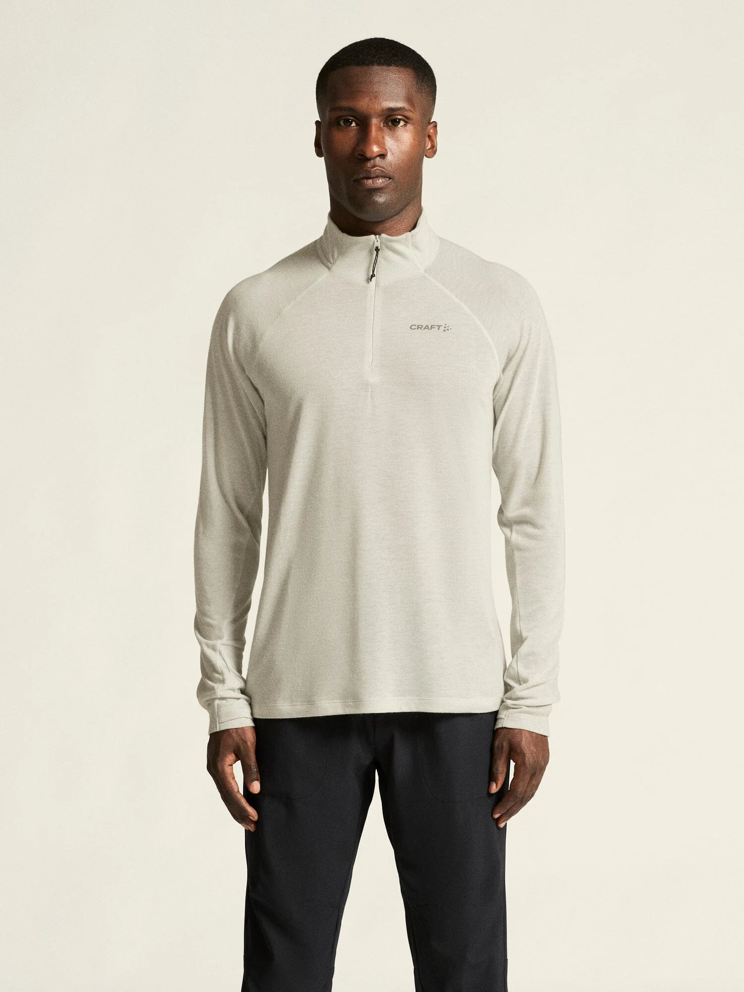 Men's ADV SubZ Wool Longsleeve Tee 3 - Cloud/Melange - Image 2