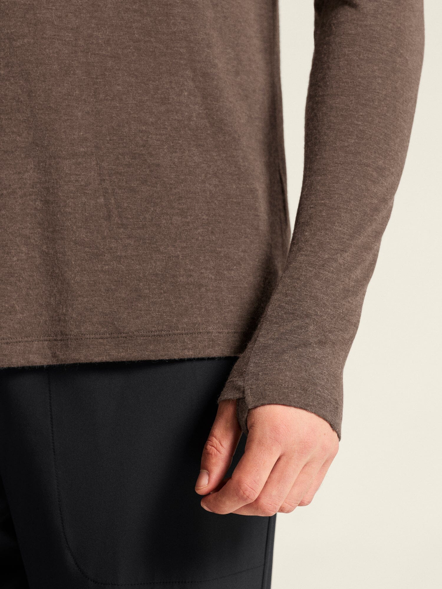 Men's ADV SubZ Wool Longsleeve Tee 3 - Prune/Melange - Image 4