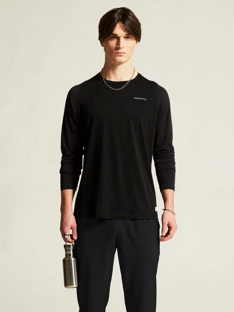 Men's Collective Bi-Blend Longsleeve Tee - Black - Image 2