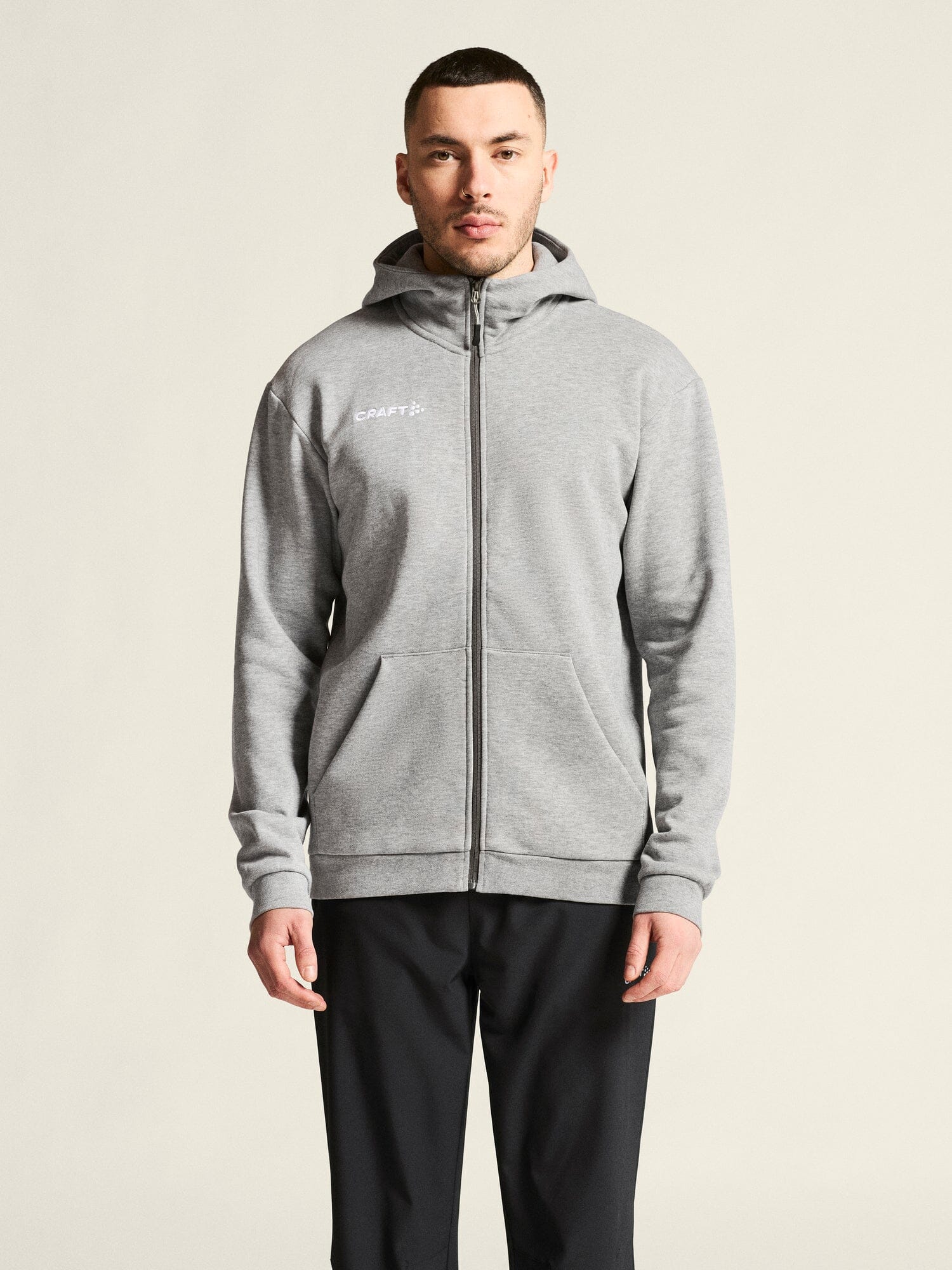 Men's Community 2.0 Logo Full-Zip Hoodie - Grey Melange - Image 2