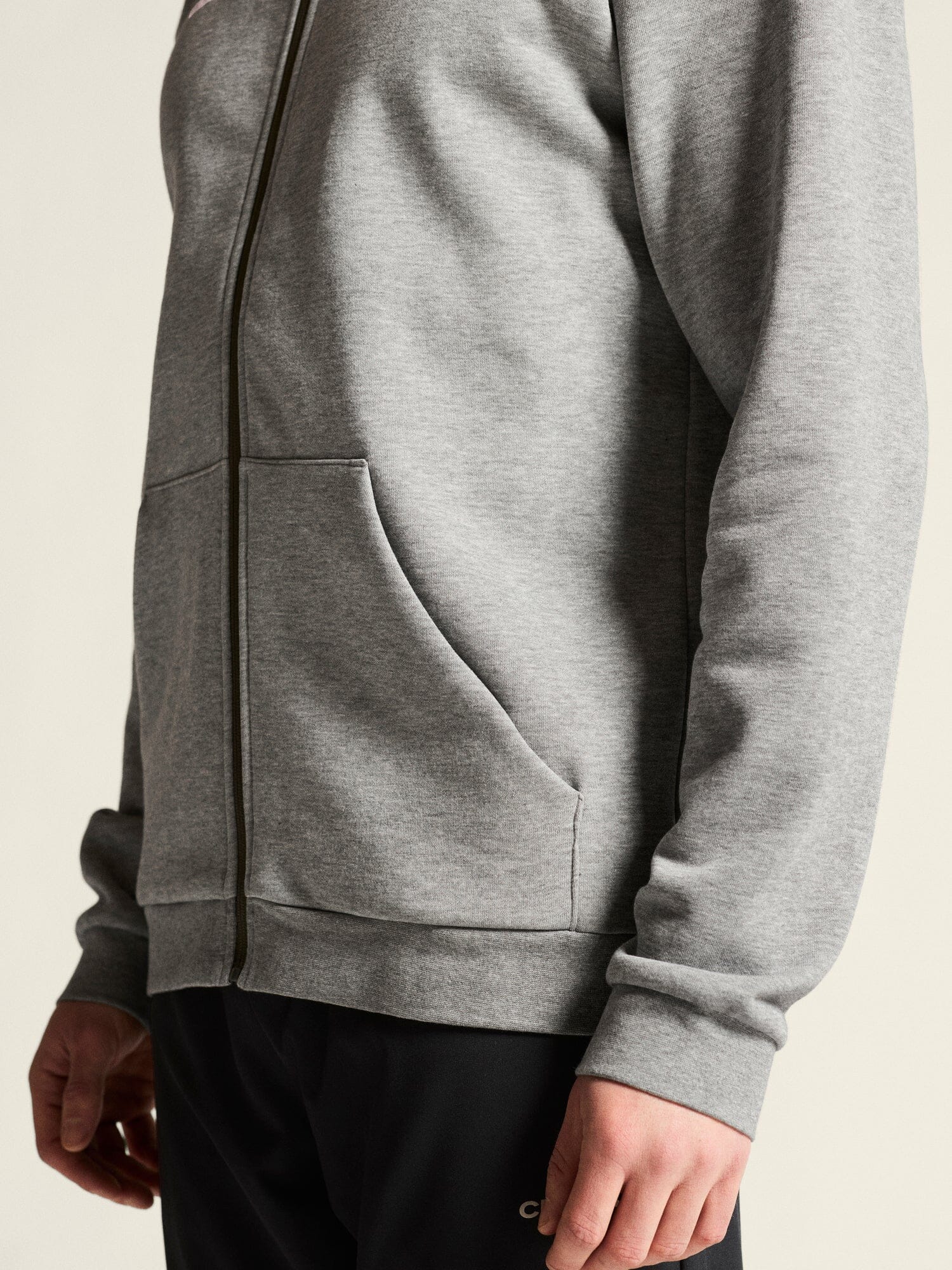 Men's Community 2.0 Logo Full-Zip Hoodie - Grey Melange - Image 4