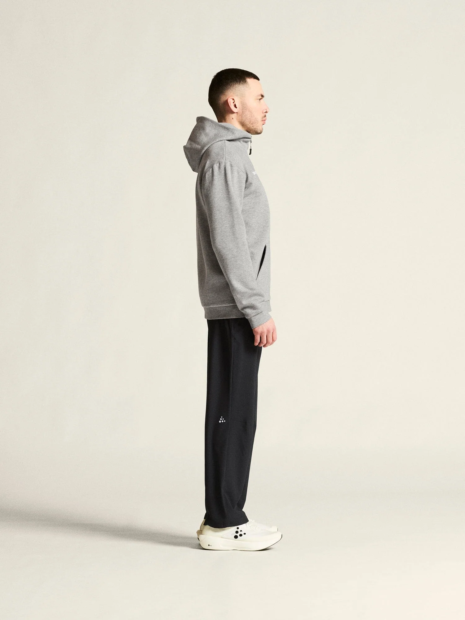 Men's Community 2.0 Logo Full-Zip Hoodie - Grey Melange - Image 5