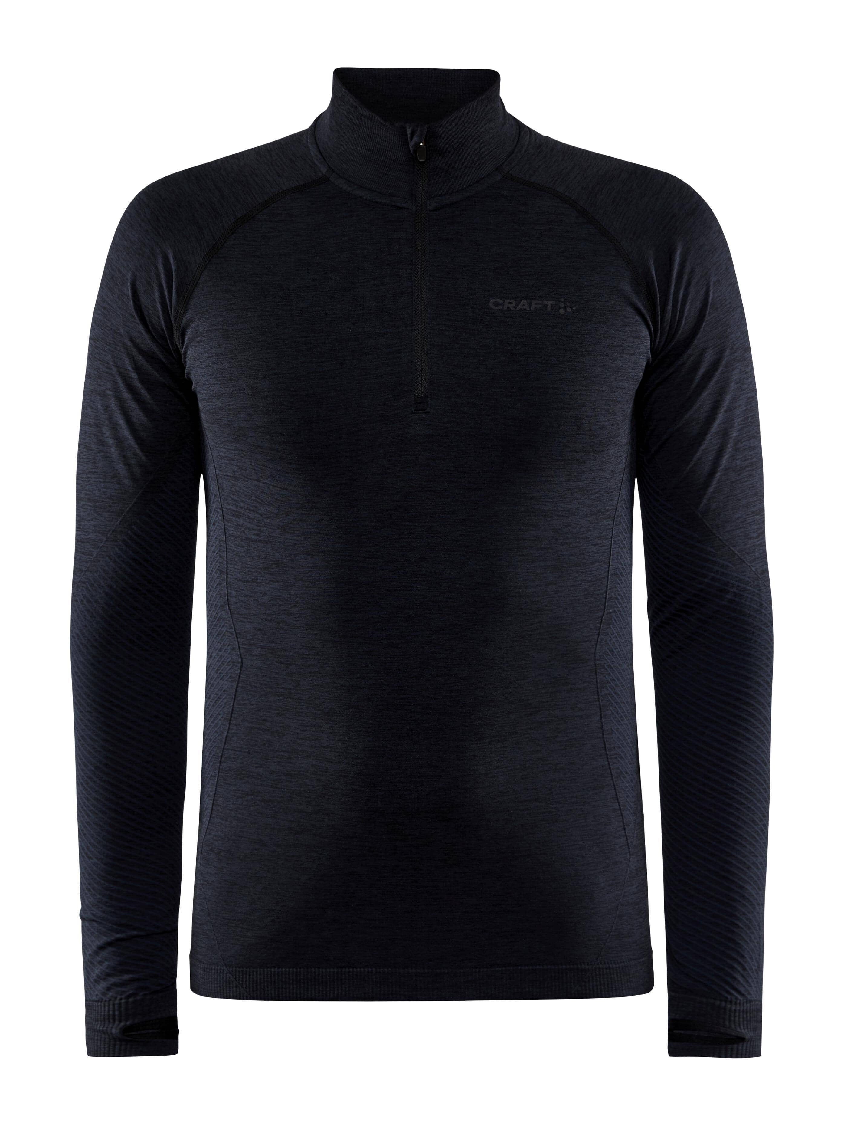 Men's Core Dry Active Comfort Zip Baselayer - Black - Image 7