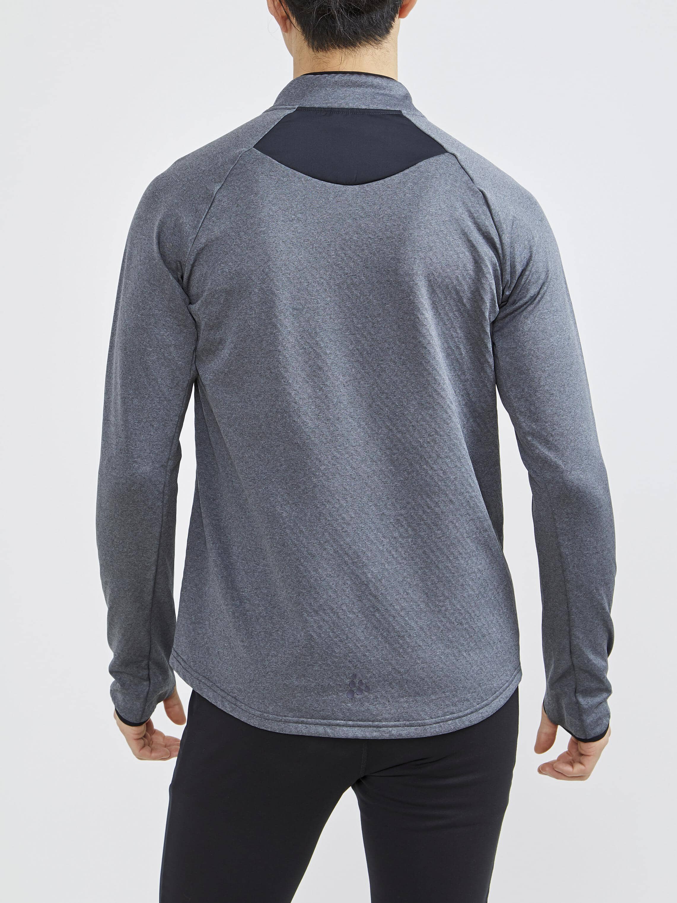 Men's Core Trim Thermal Midlayer - Dk Grey Melange - Image 2