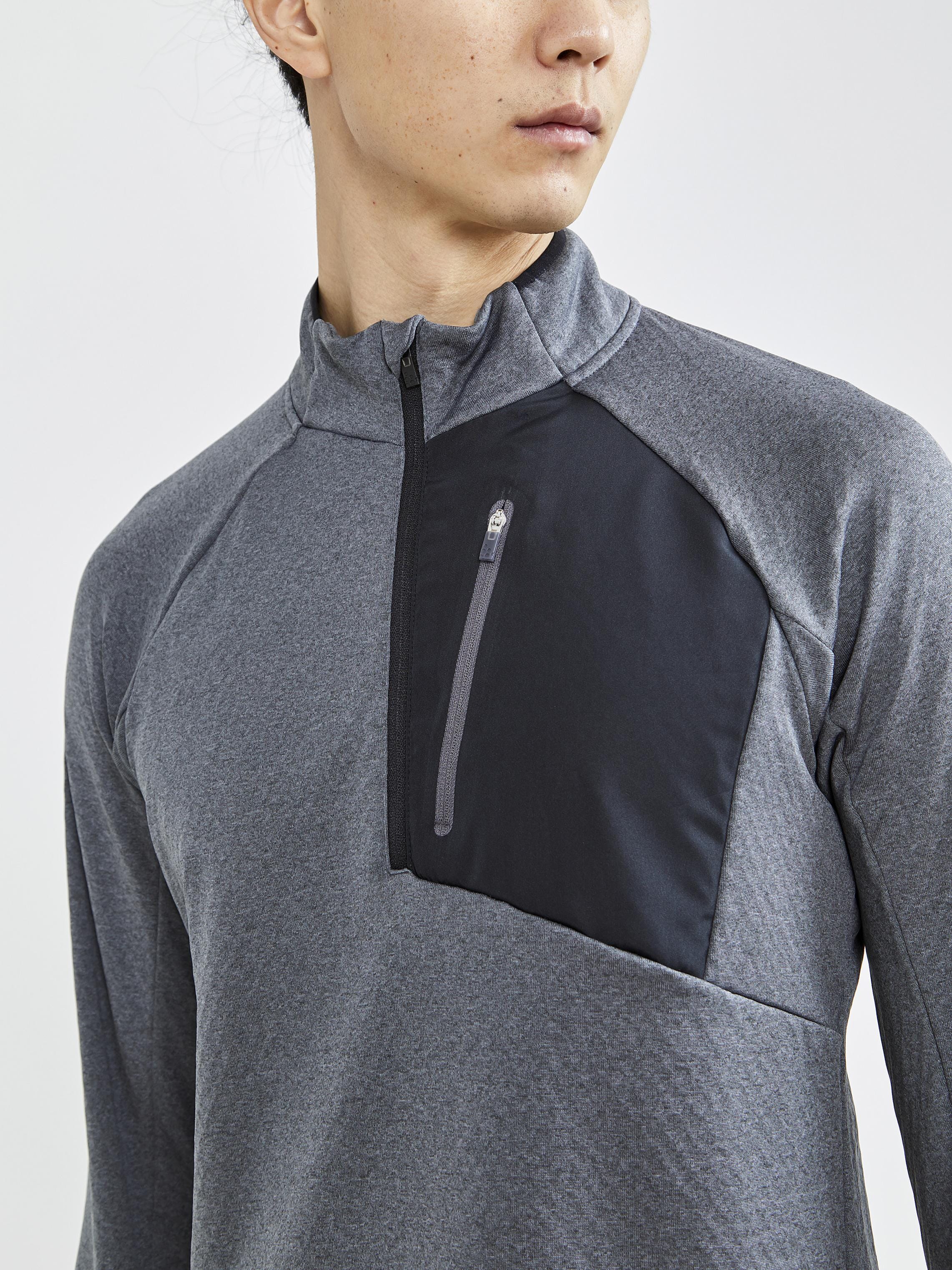 Men's Core Trim Thermal Midlayer - Dk Grey Melange - Image 3