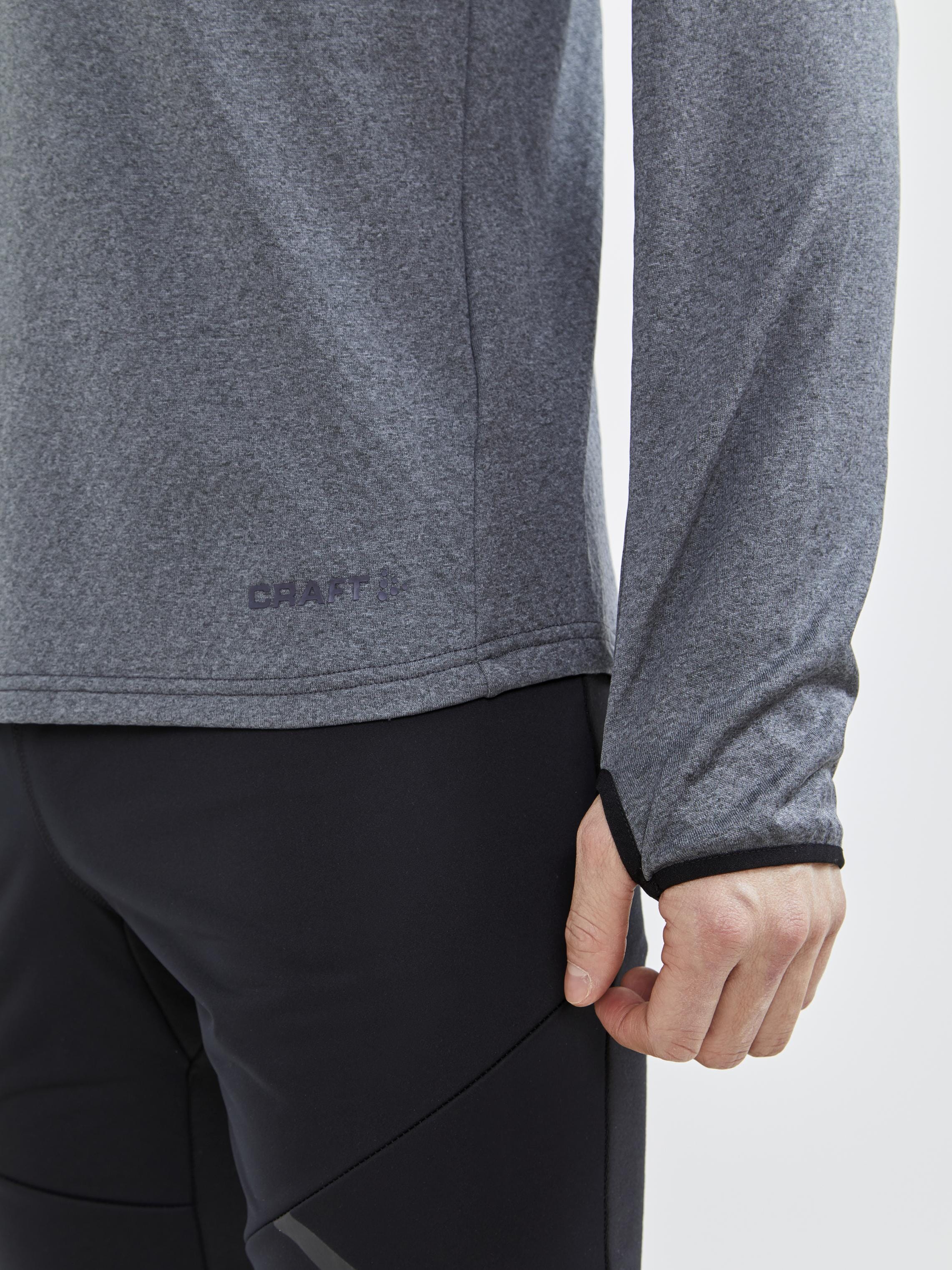 Men's Core Trim Thermal Midlayer - Dk Grey Melange - Image 5