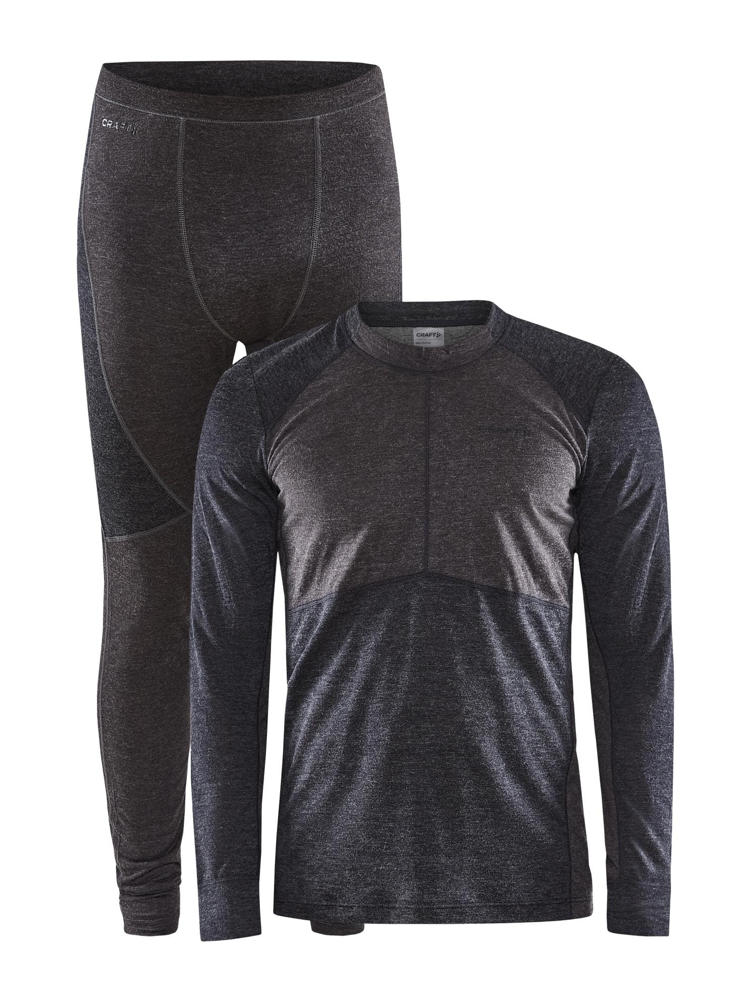 Men's Core Wool Mix Baselayer Set - BLACK-SLATE