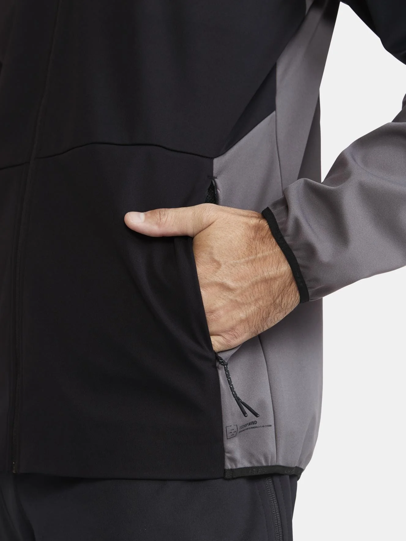 Men's Core XC Training Jacket - Black/Granite - Image 3