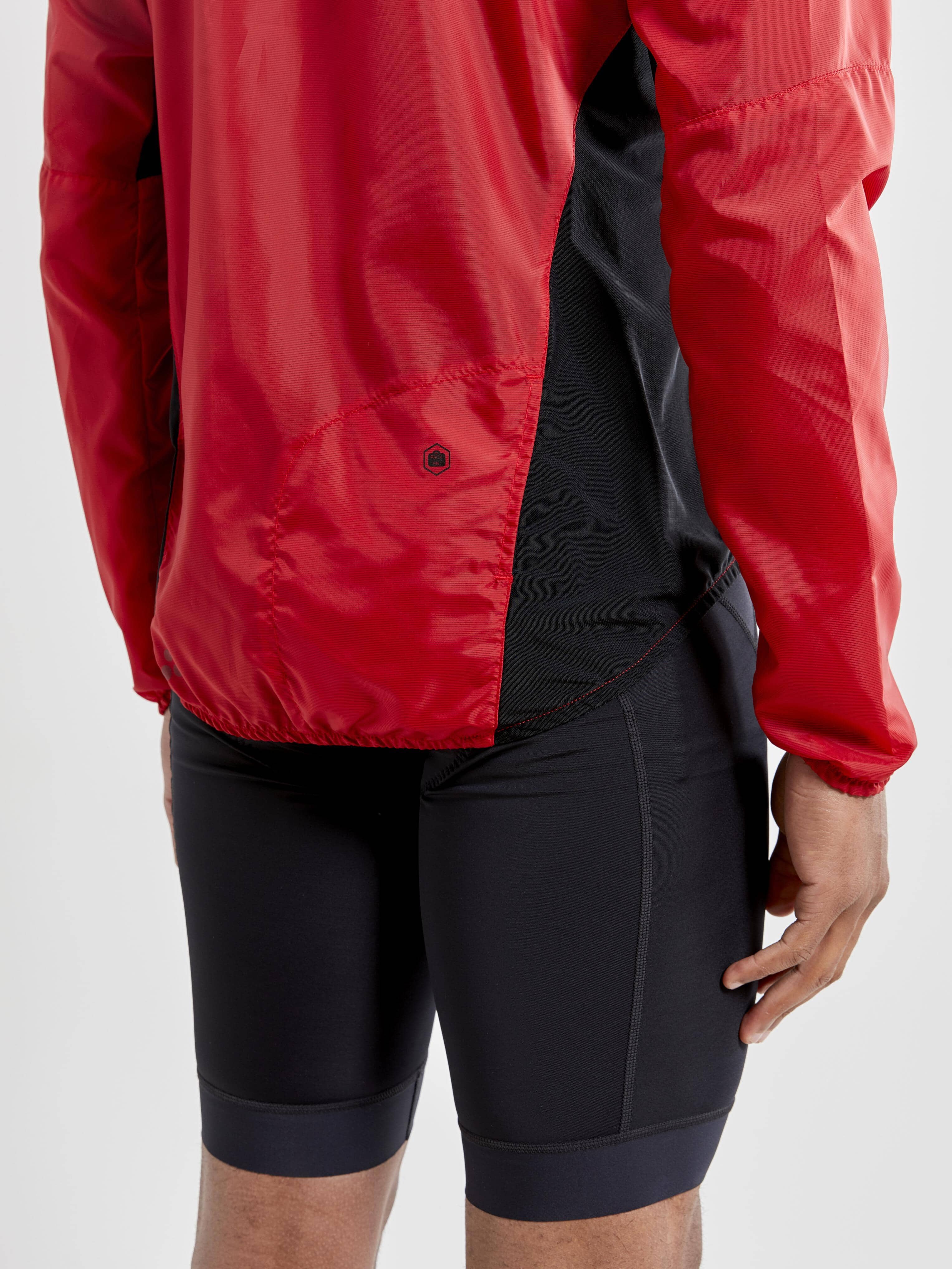 Men's Essence Light Wind Cycling Jacket - BRIGHT RED - Image 4