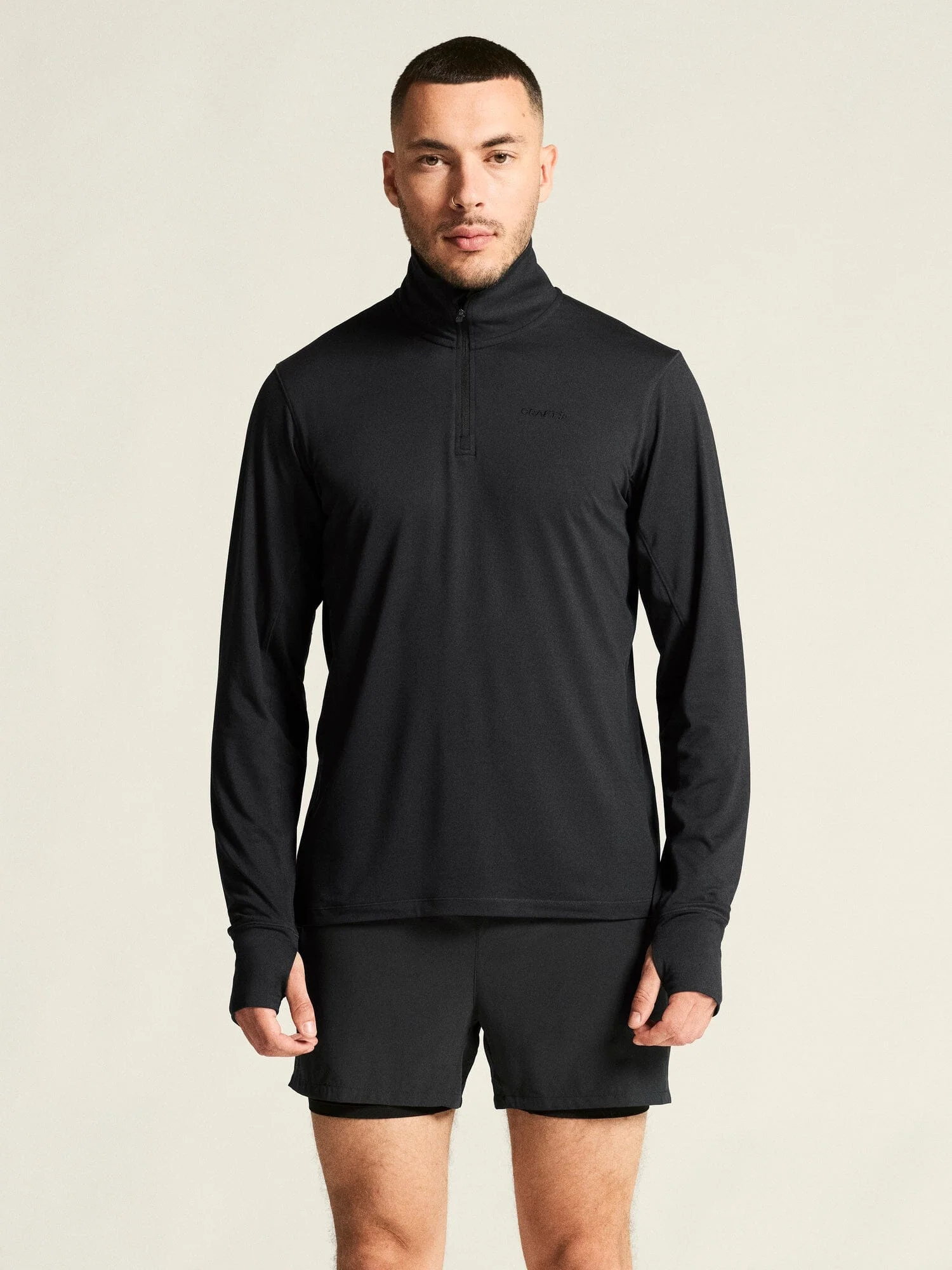Men's Flow HZ LS - Black Melange - Image 2