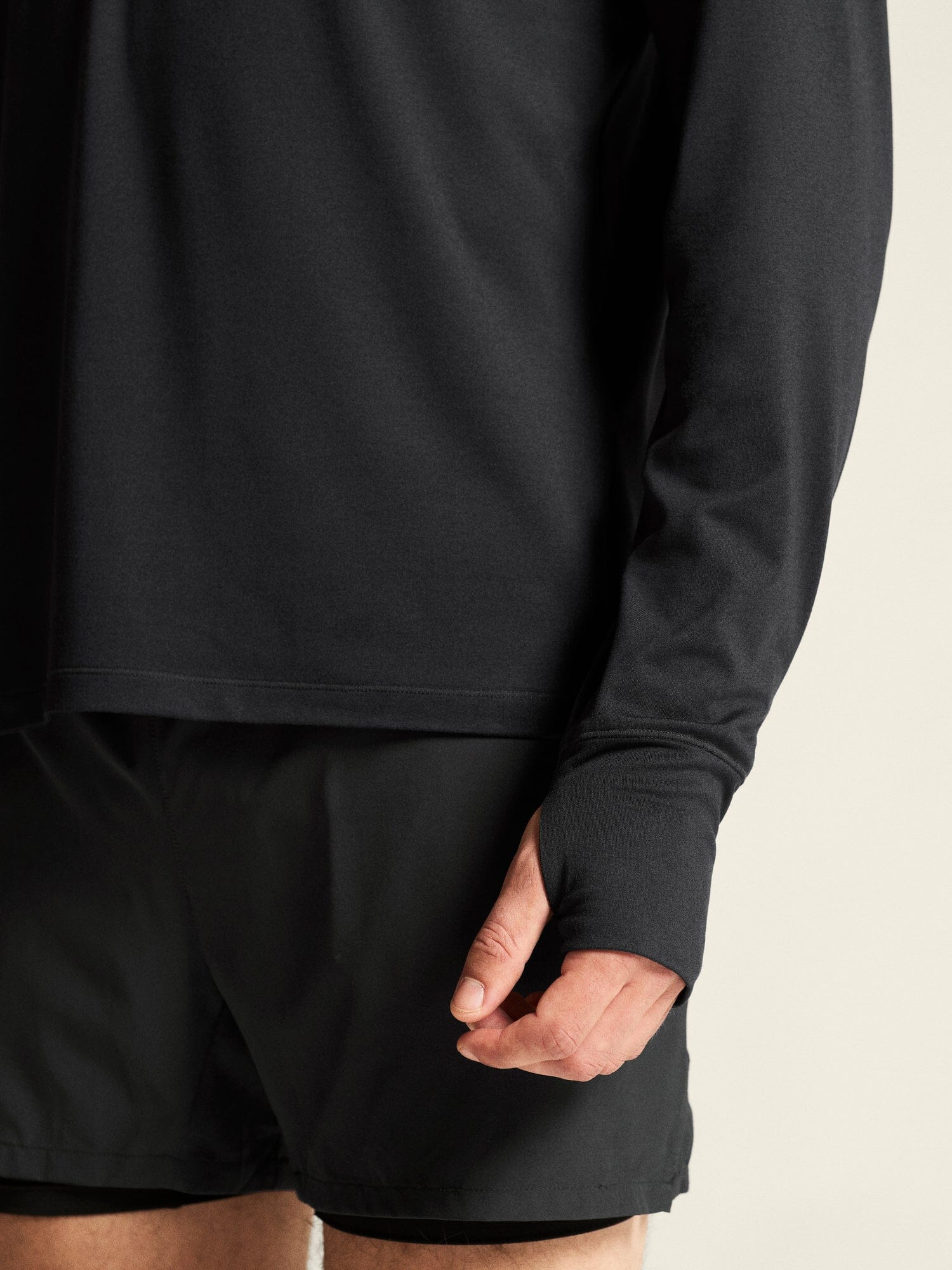 Men's Flow HZ LS - Black Melange - Image 4