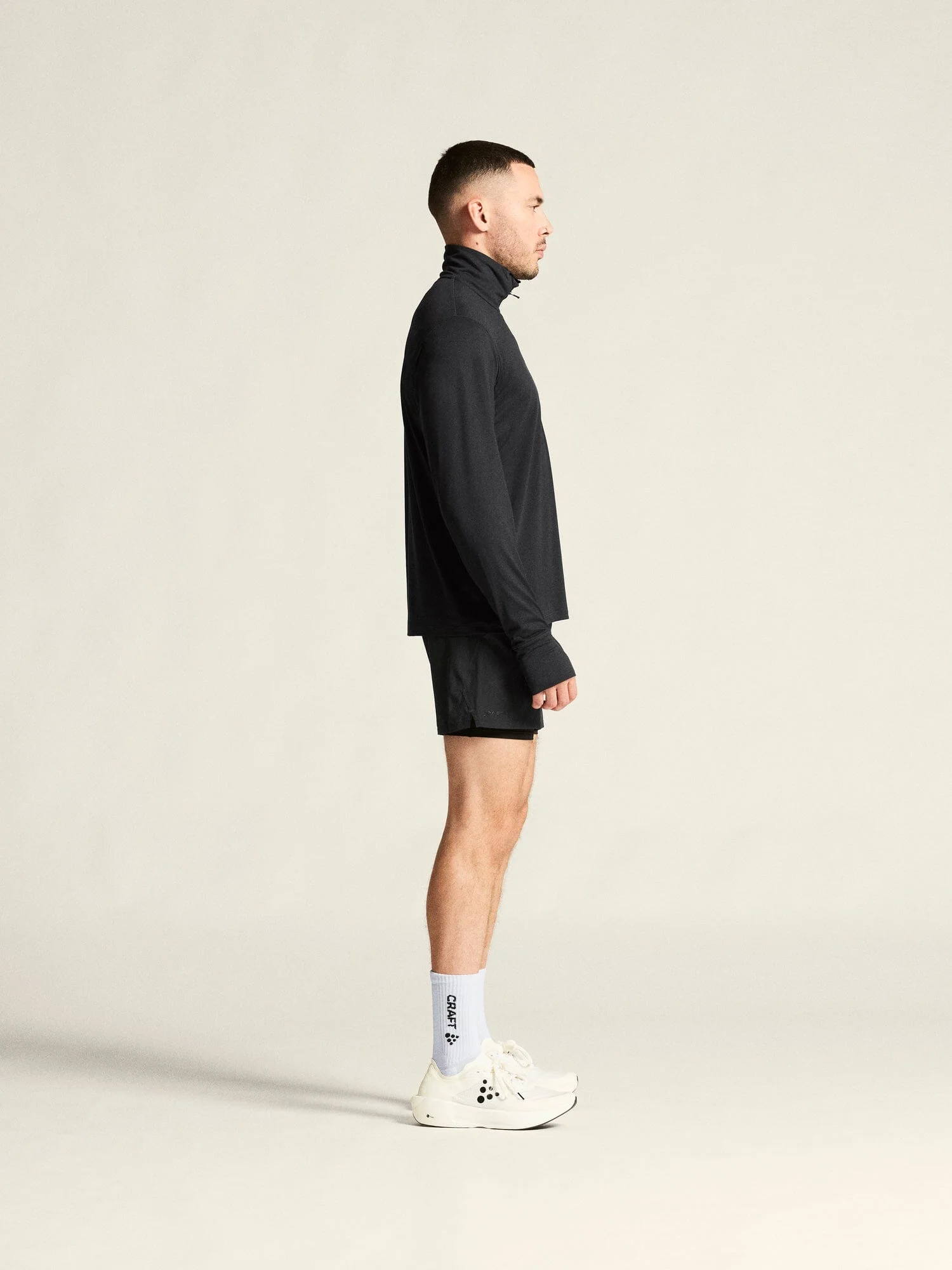 Men's Flow HZ LS - Black Melange - Image 6