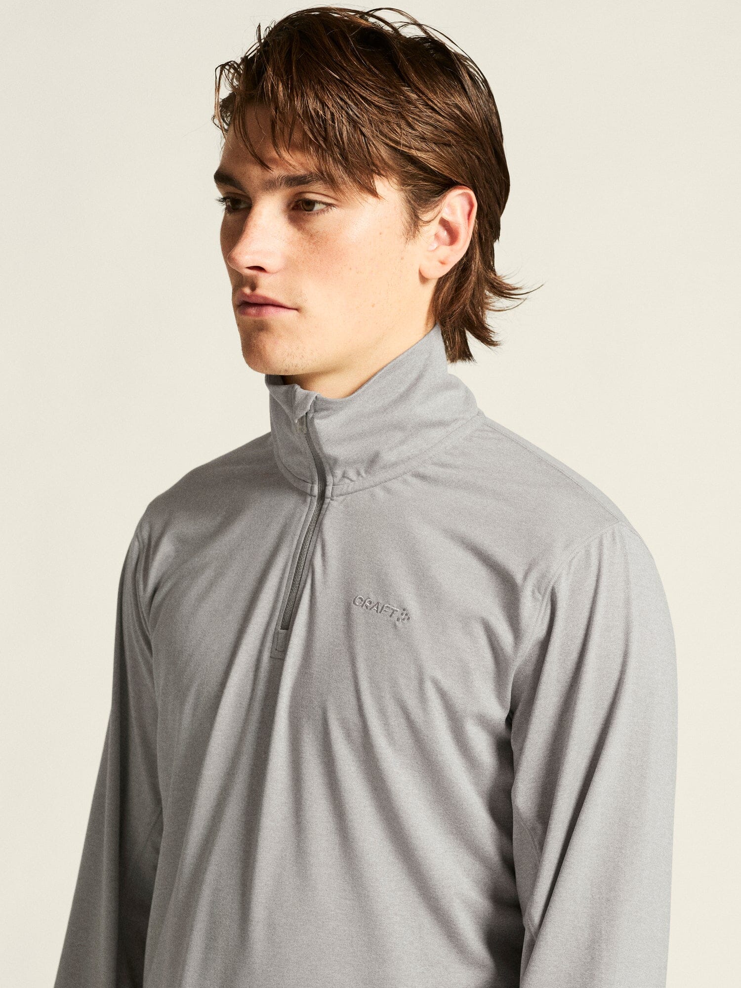 Men's Flow HZ LS - Grey Melange - Image 3