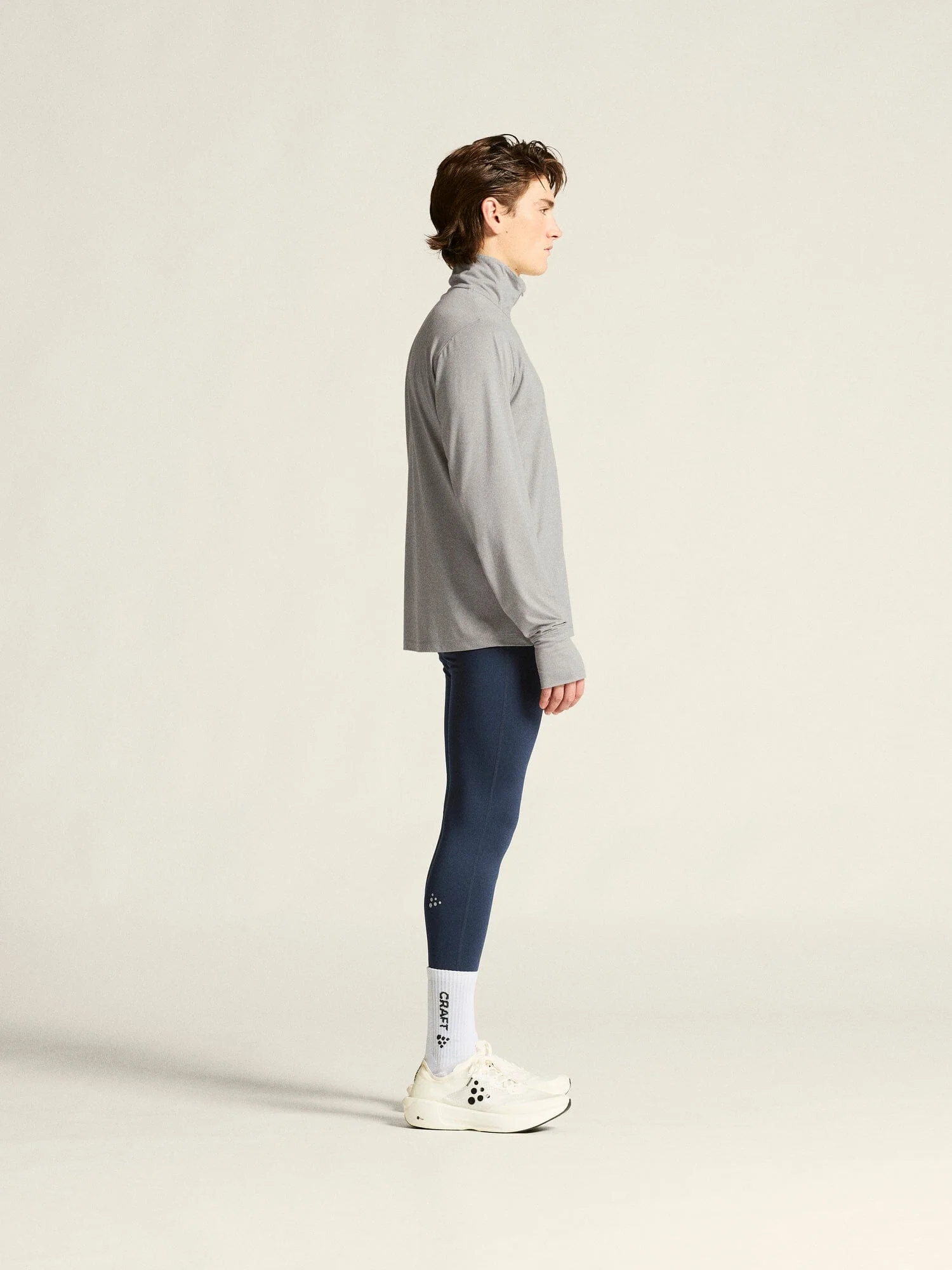 Men's Flow HZ LS - Grey Melange - Image 6