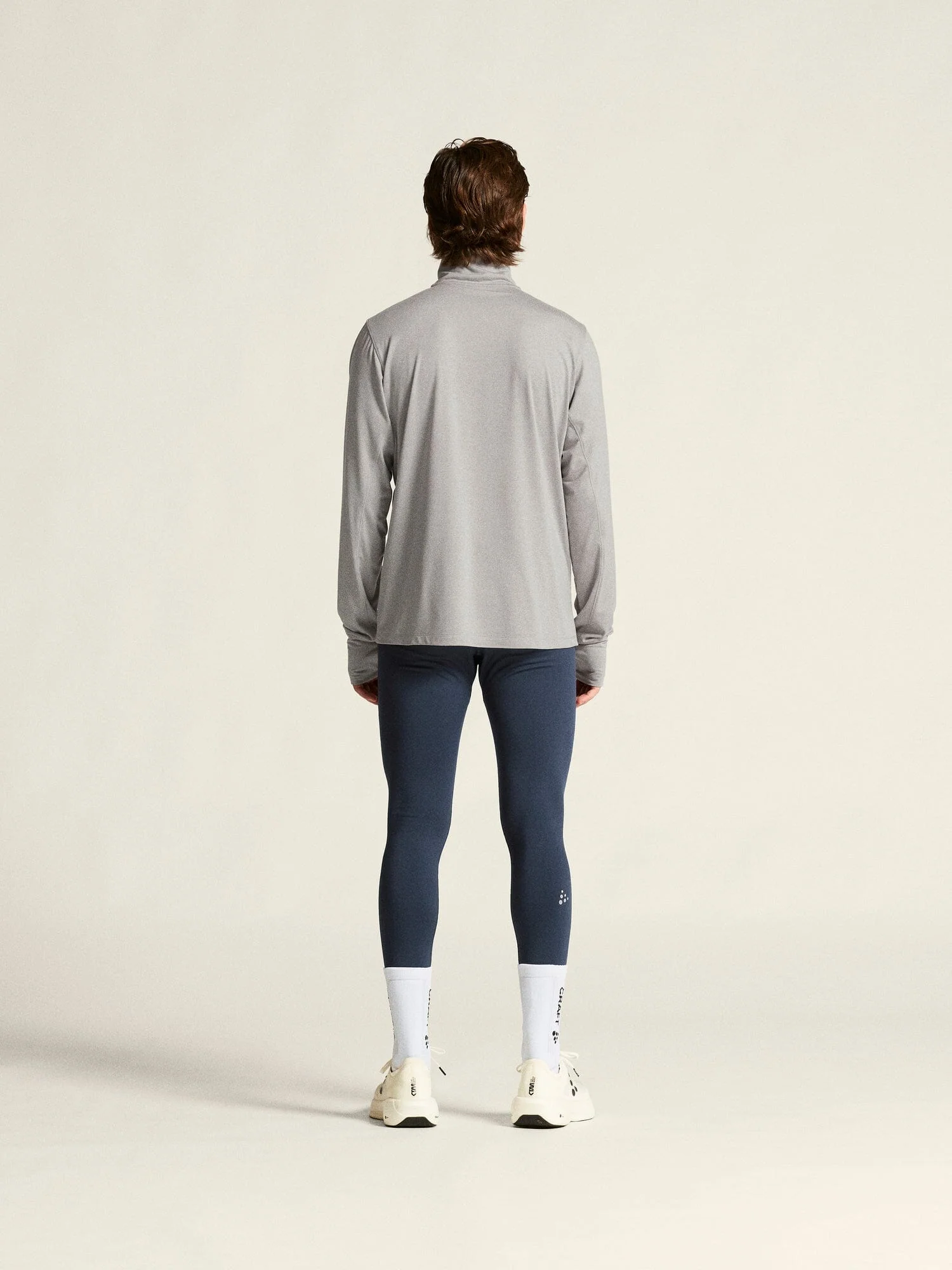 Men's Flow HZ LS - Grey Melange - Image 7