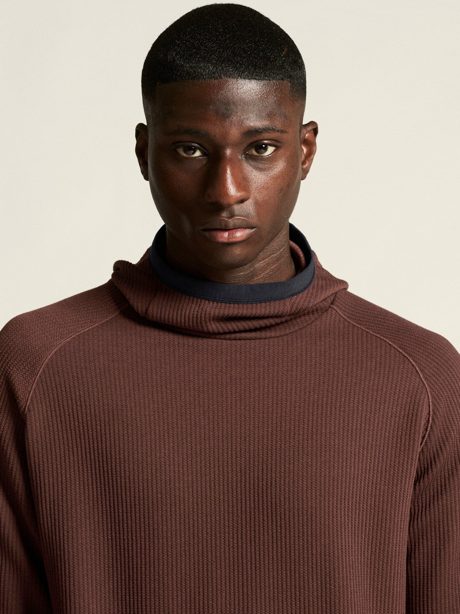 Men's Grid Hood - Prune - Image 3