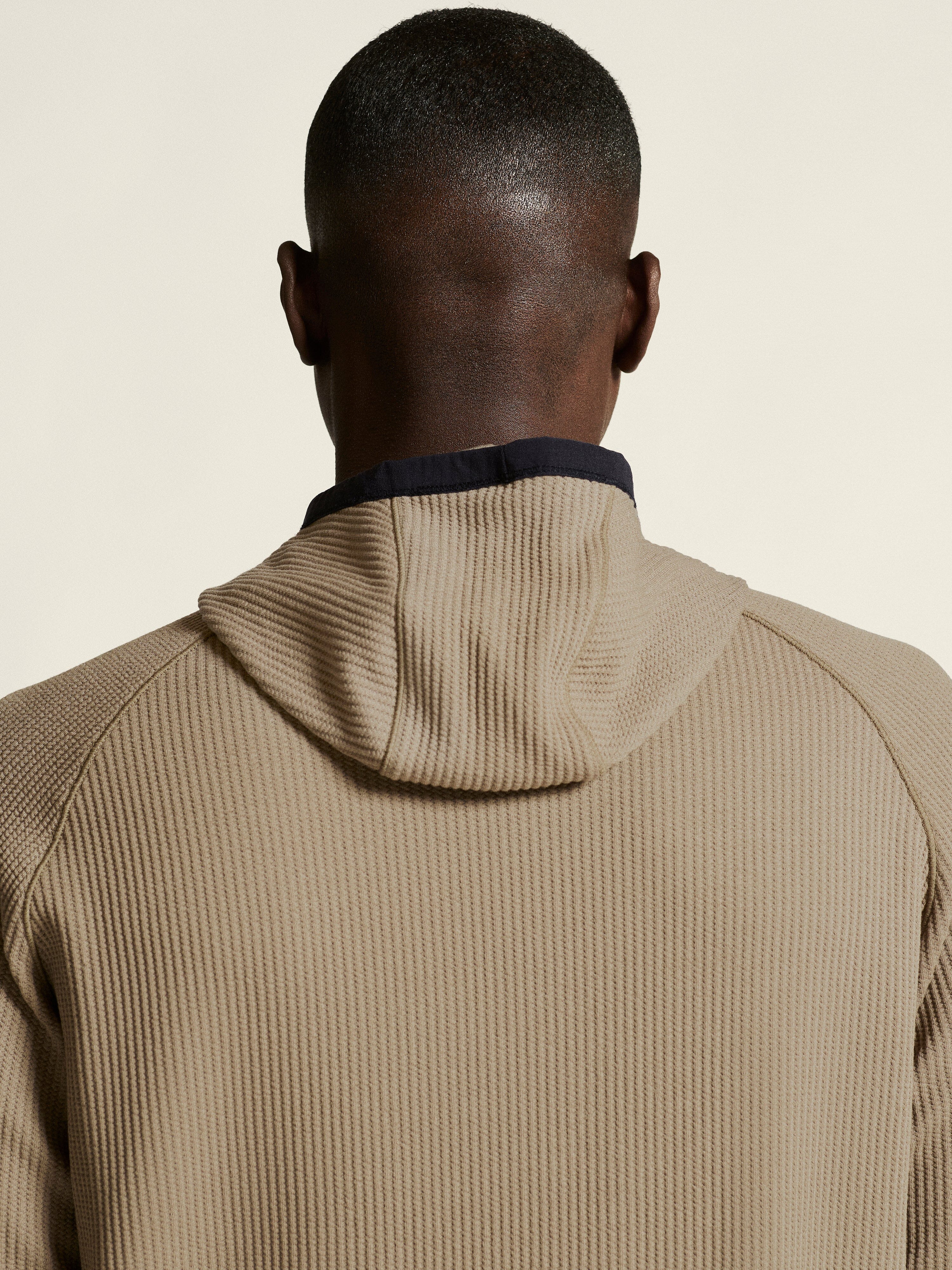 Men's Grid Hood - Taupe - Image 5