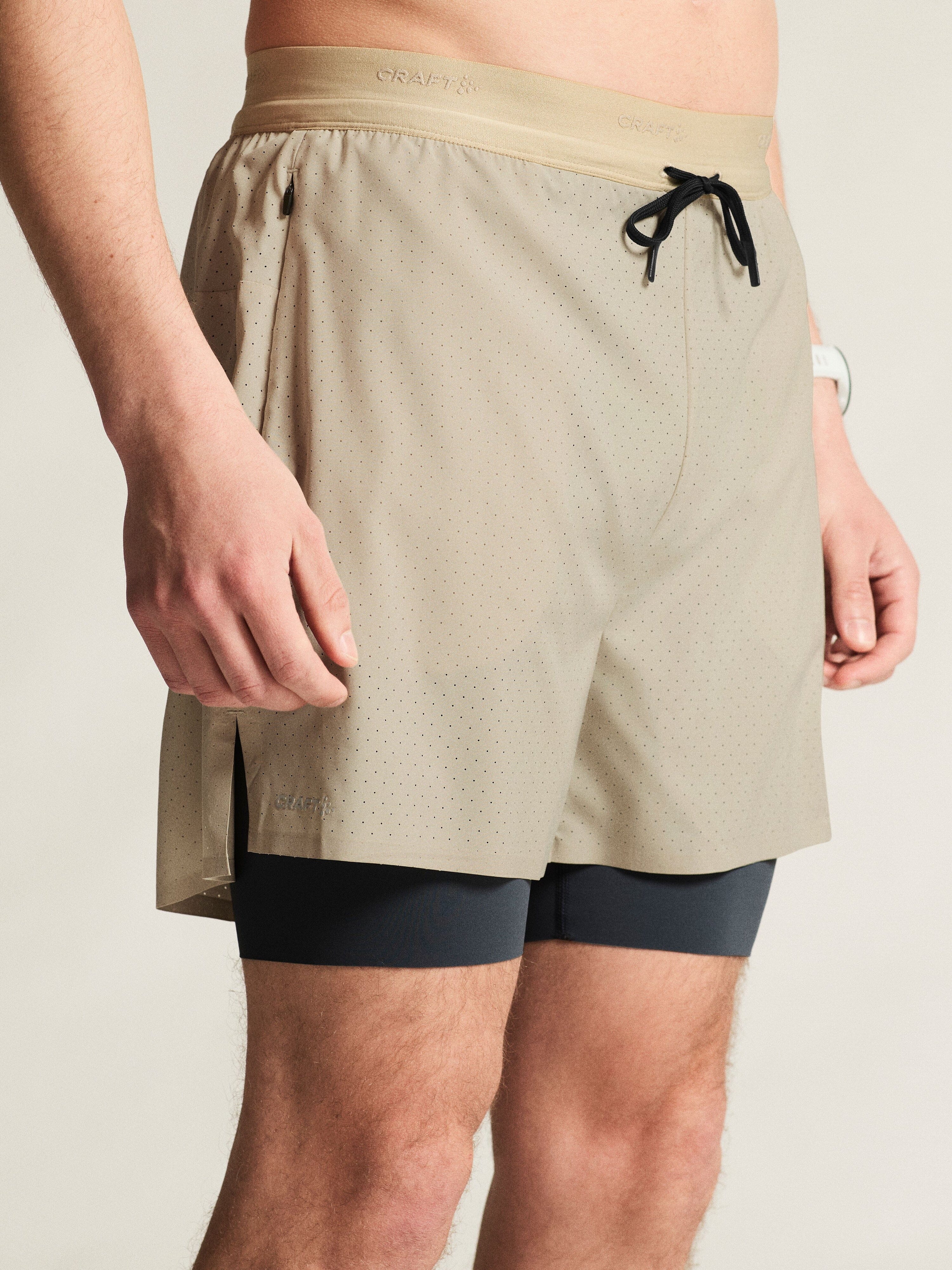 Men's Hypervent 2-In-1 Shorts - Plaster - Image 3