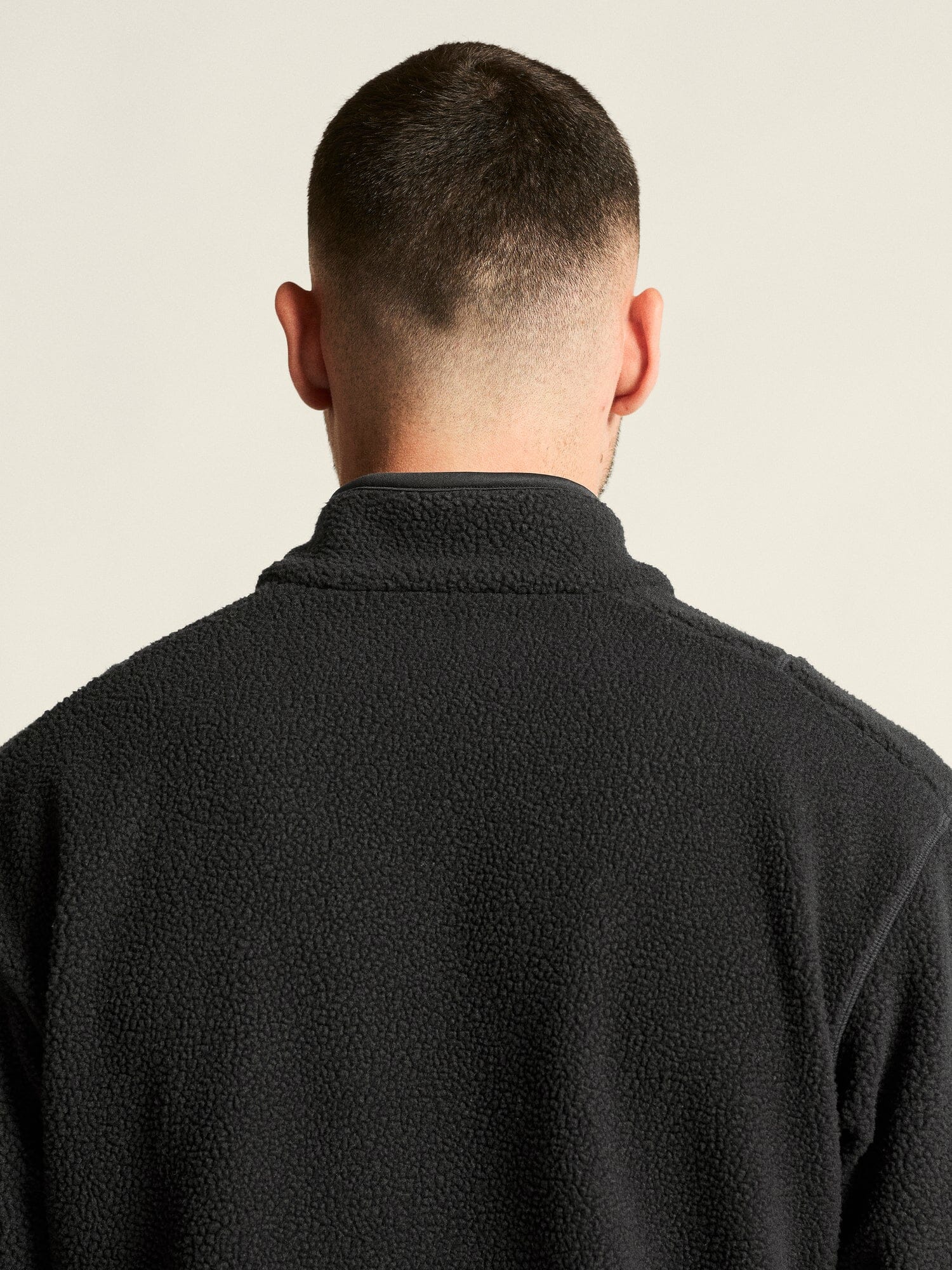 Men's Join Pile Fleece Half-Zip - Black - Image 5