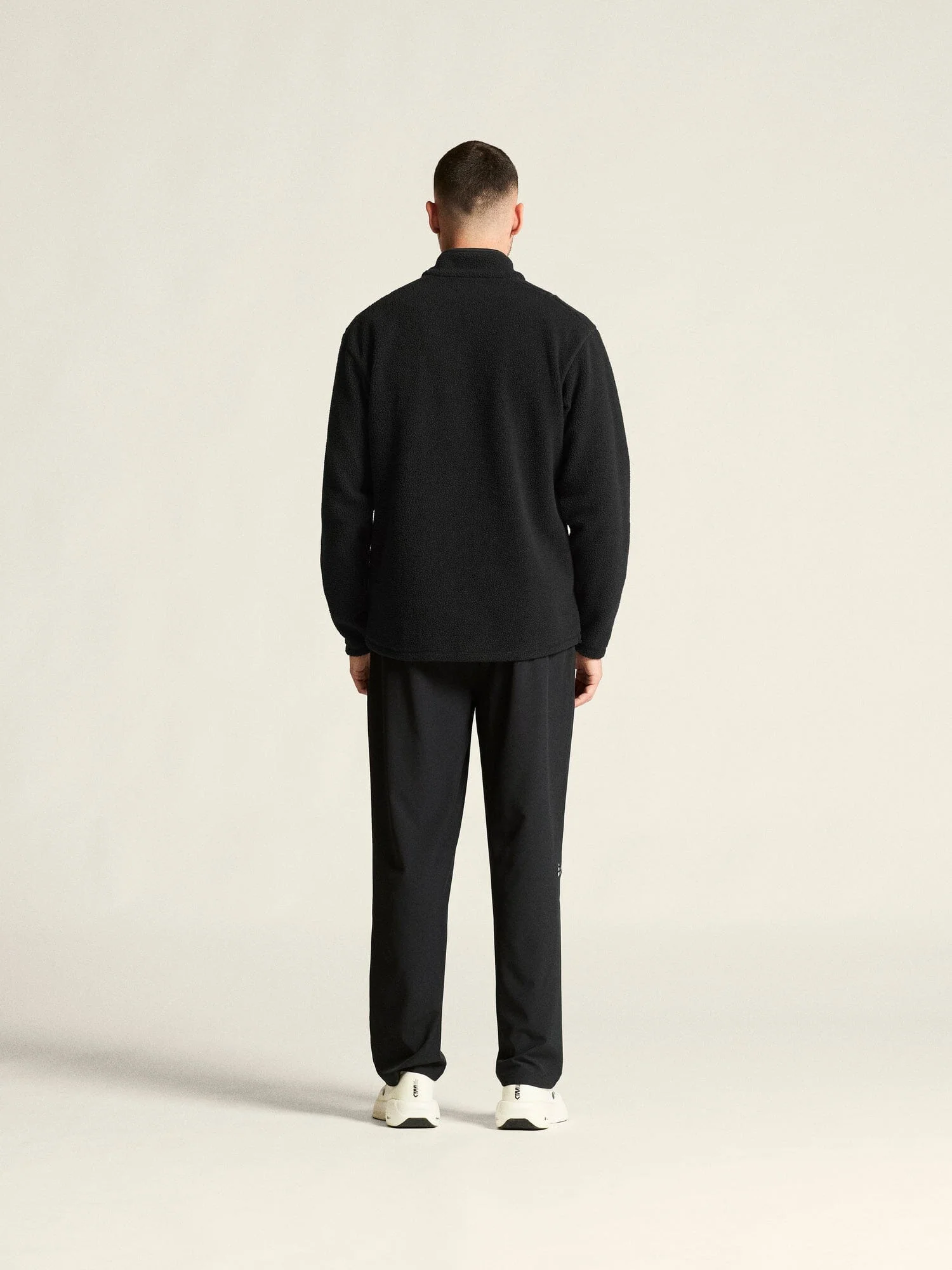 Men's Join Pile Fleece Half-Zip - Black - Image 7