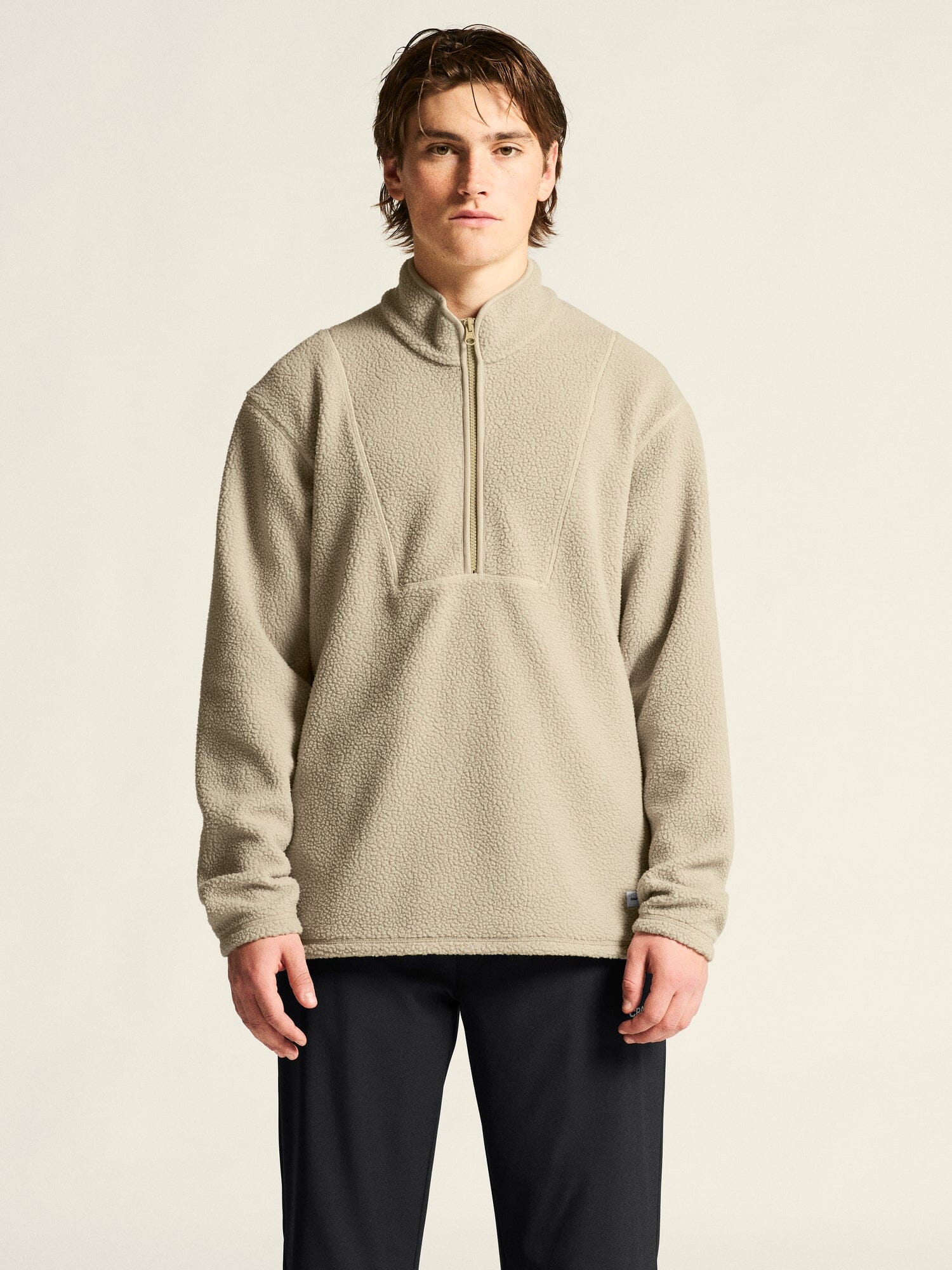 Men's Join Pile Fleece Half-Zip - Hay - Image 2