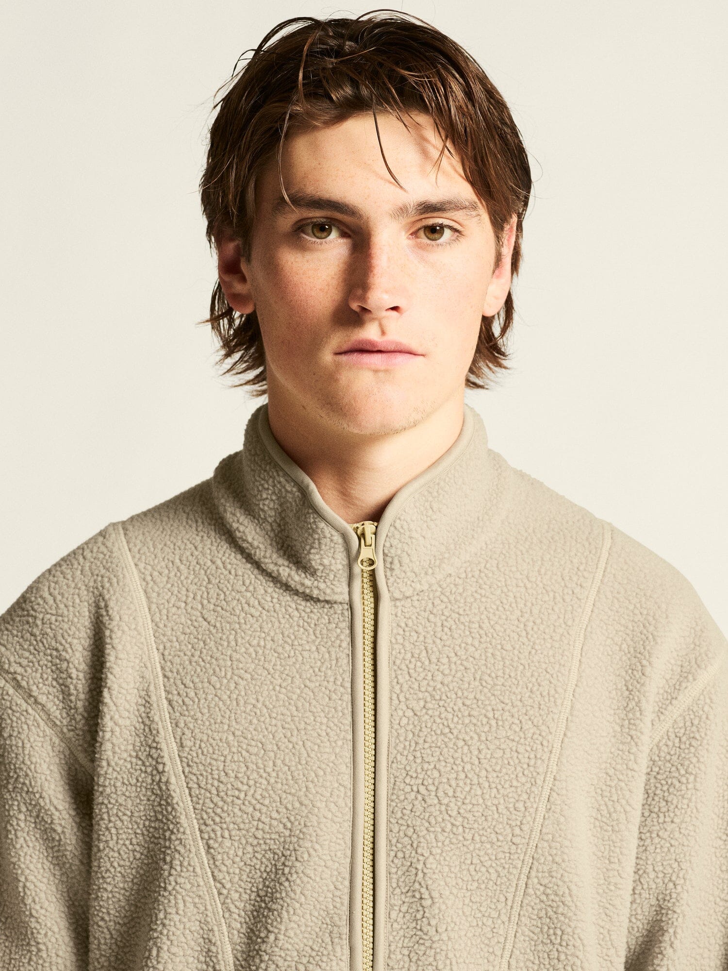 Men's Join Pile Fleece Half-Zip - Hay - Image 3