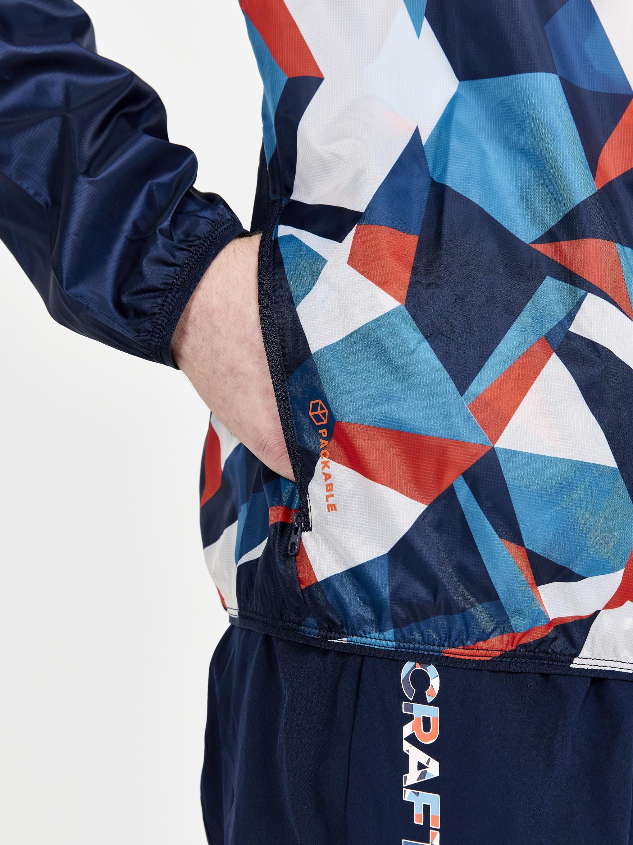 Men's Pro Dazzle Camo Running Jacket - BLAZE/P DAZZLE CAMO - Image 4