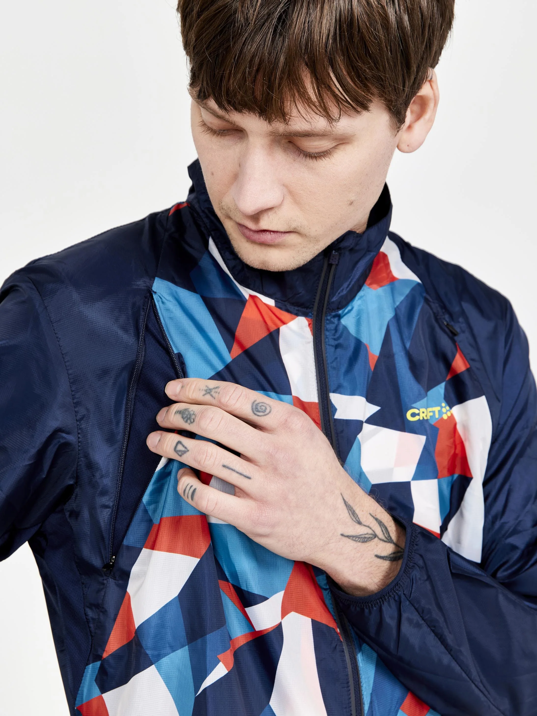Men's Pro Dazzle Camo Running Jacket - BLAZE/P DAZZLE CAMO - Image 5