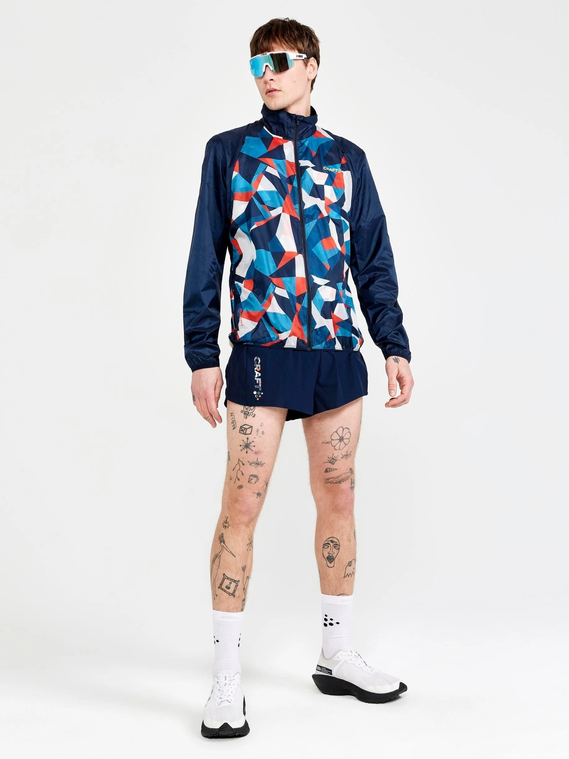 Men's Pro Dazzle Camo Running Jacket - BLAZE/P DAZZLE CAMO - Image 6