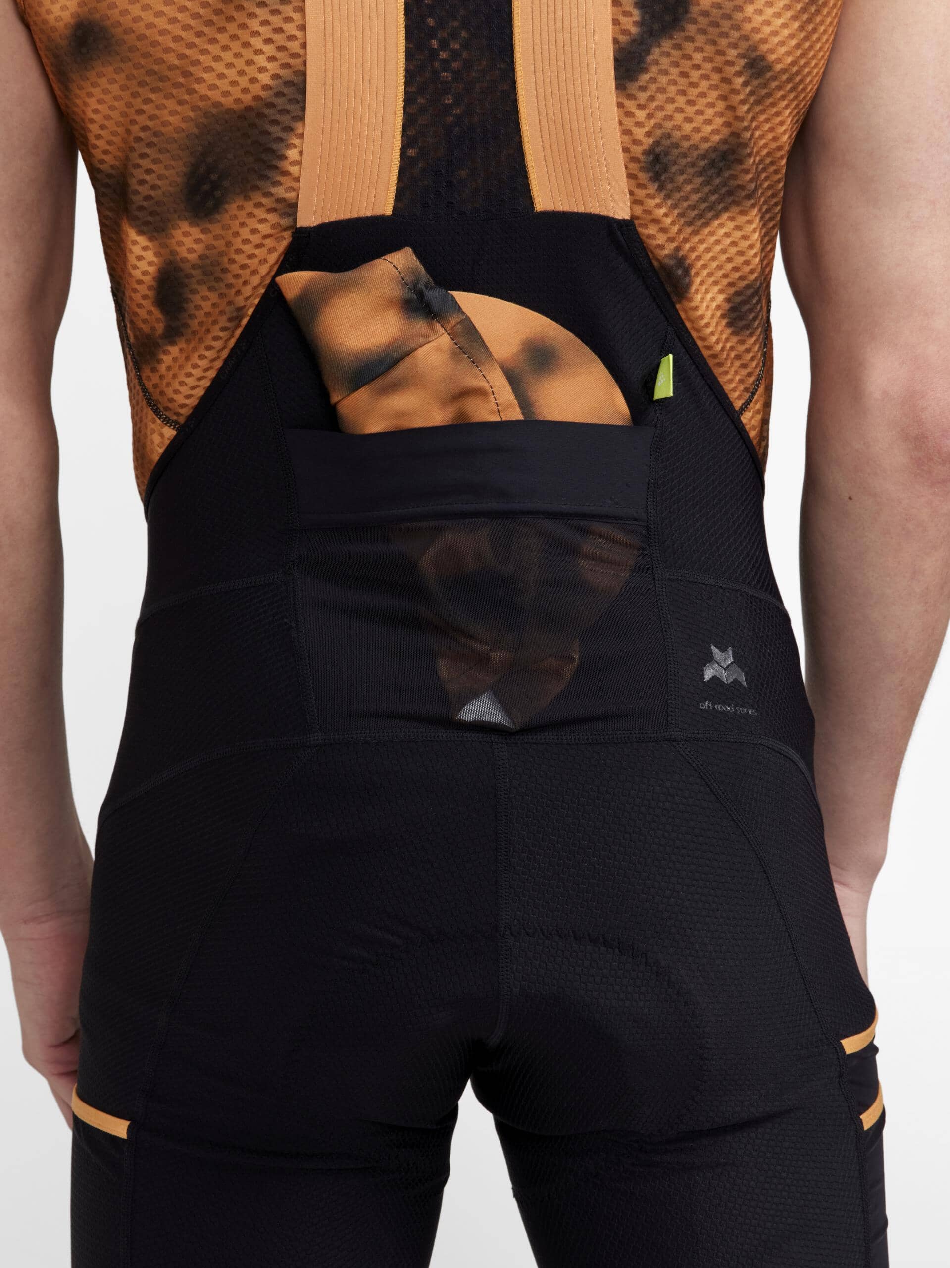 Men's Pro Gravel Bike Bib Shorts - Black/Desert - Image 3