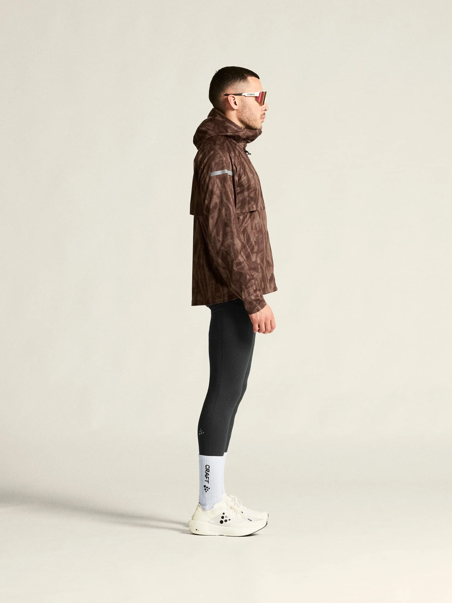 Men's Pro Hydro Running Jacket 3 - Prune/Multi - Image 6