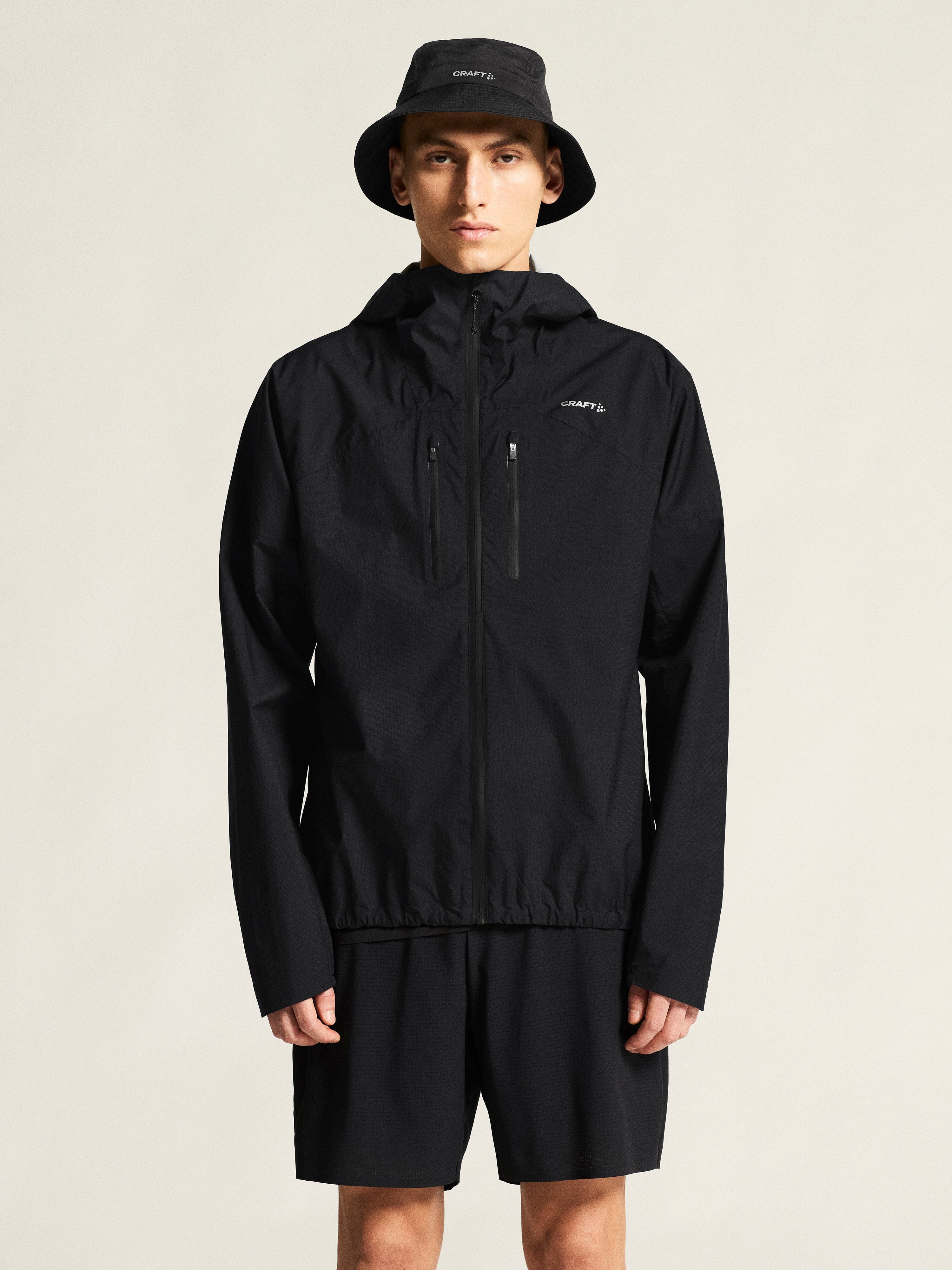 Men's Pro Trail Running 2L Light Weight Jacket - Black - Image 2